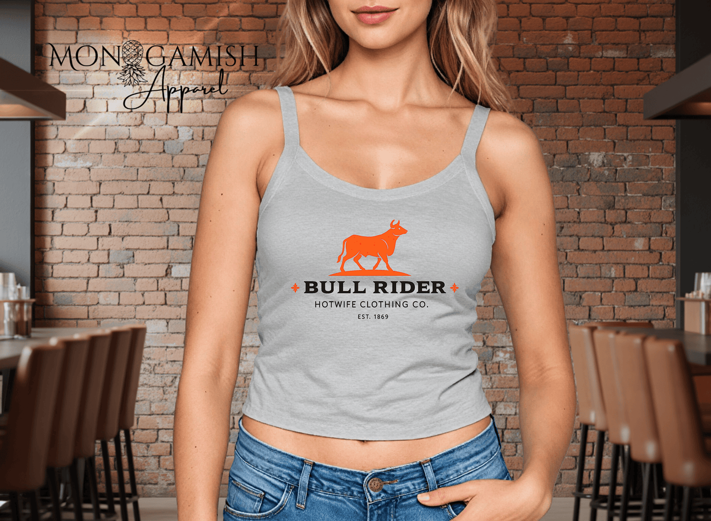 Bull Rider Ladies Crop Tank