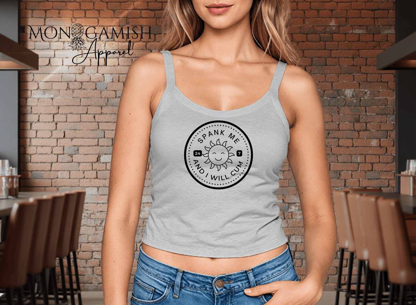 Spank Me Ladies Crop Tank