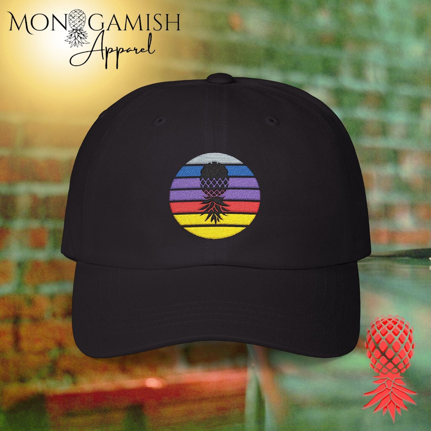 Retro Upside Down Pineapple Embroidered Hat