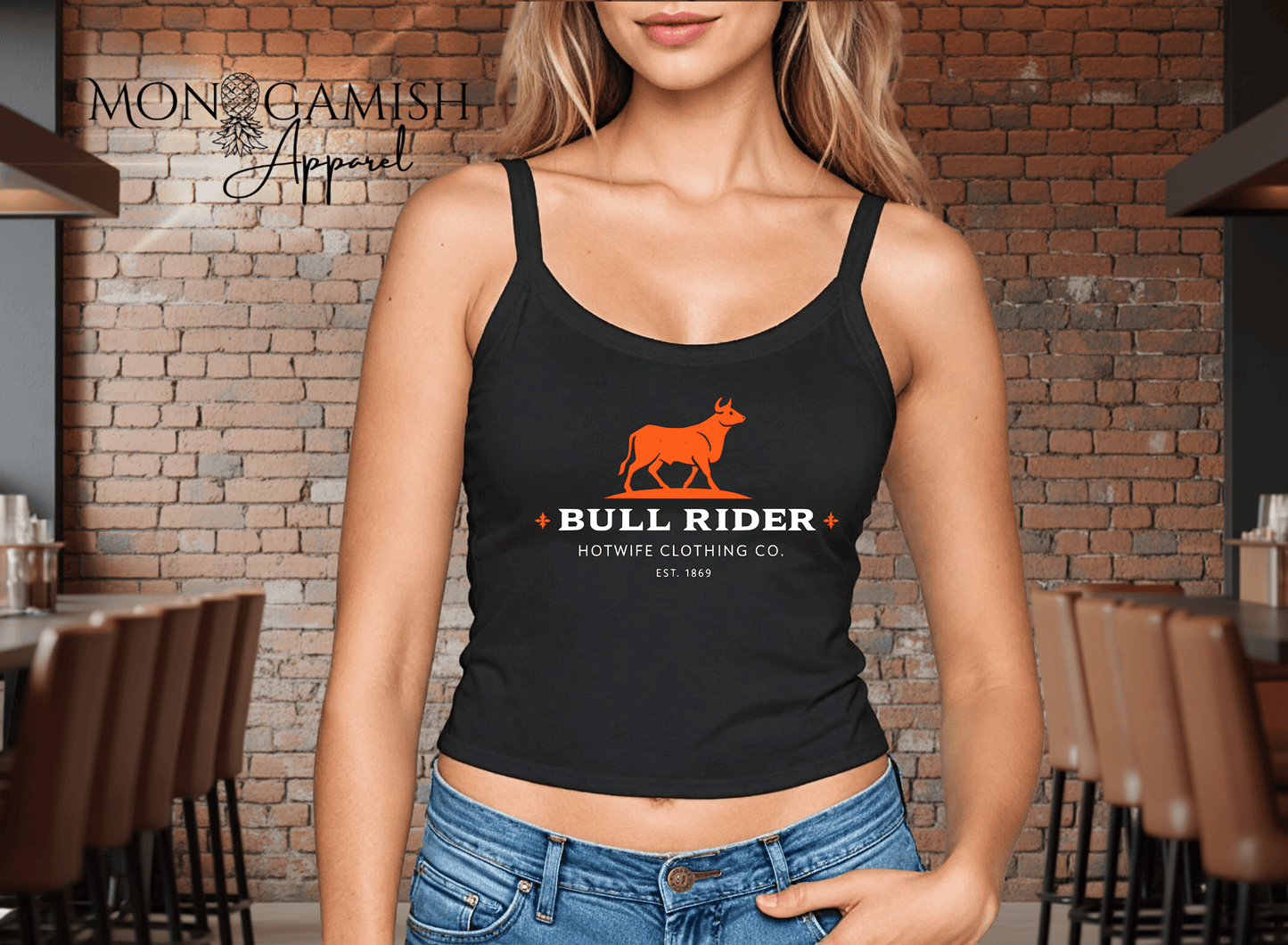 Bull Rider Ladies Crop Tank