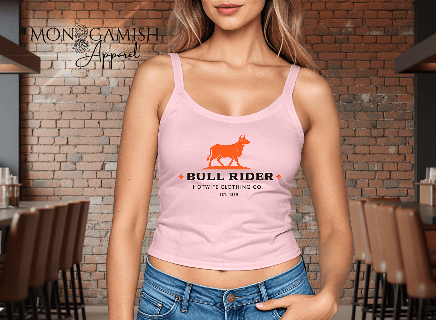 Bull Rider Ladies Crop Tank