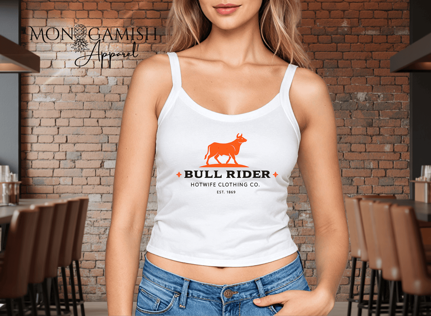 Bull Rider Ladies Crop Tank