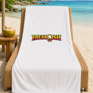FREAK-ISH Logo Beach Towel - White | FREAK-ISH
