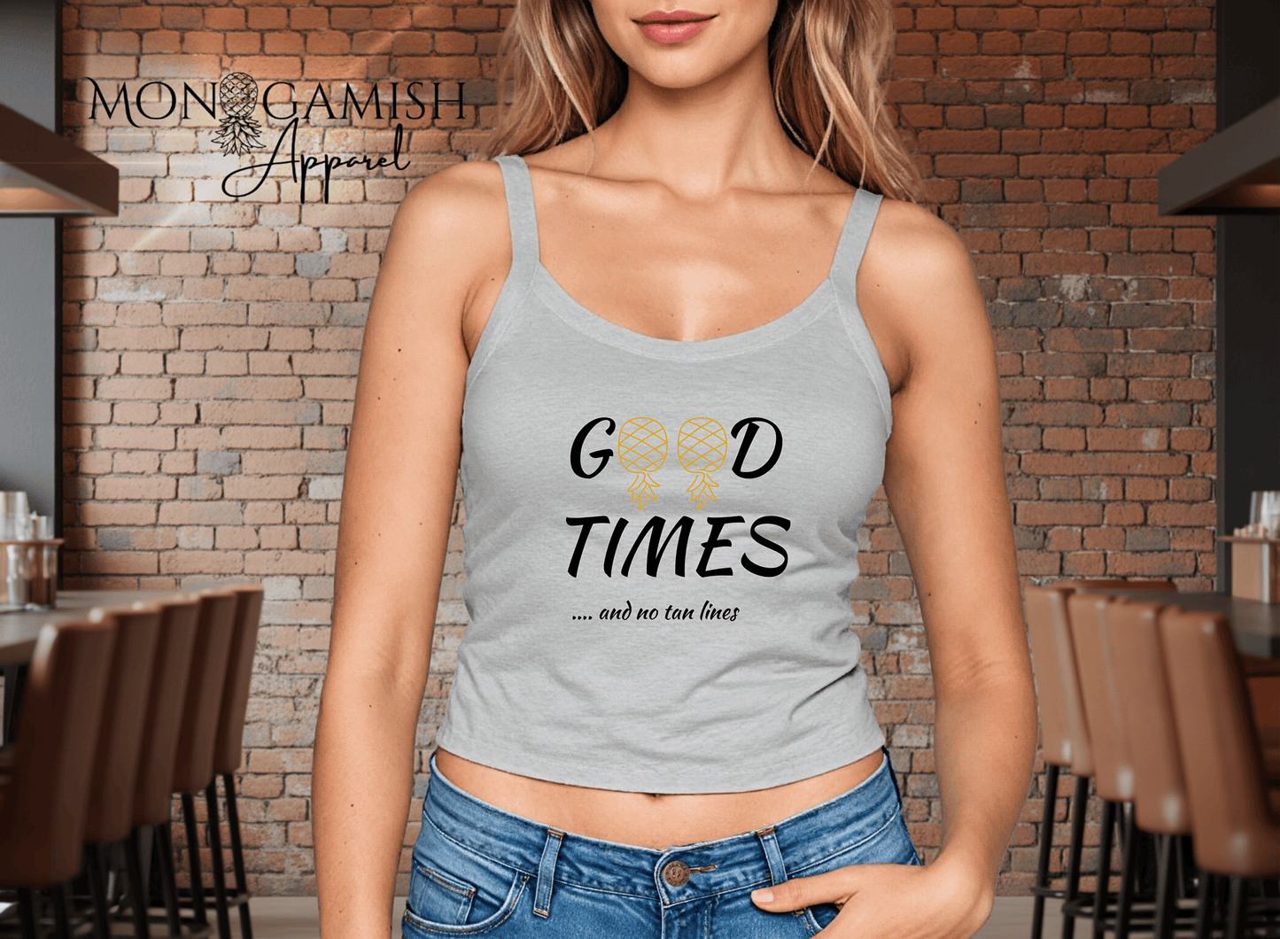 Good Times and No Tan Lines Ladies Crop Tank