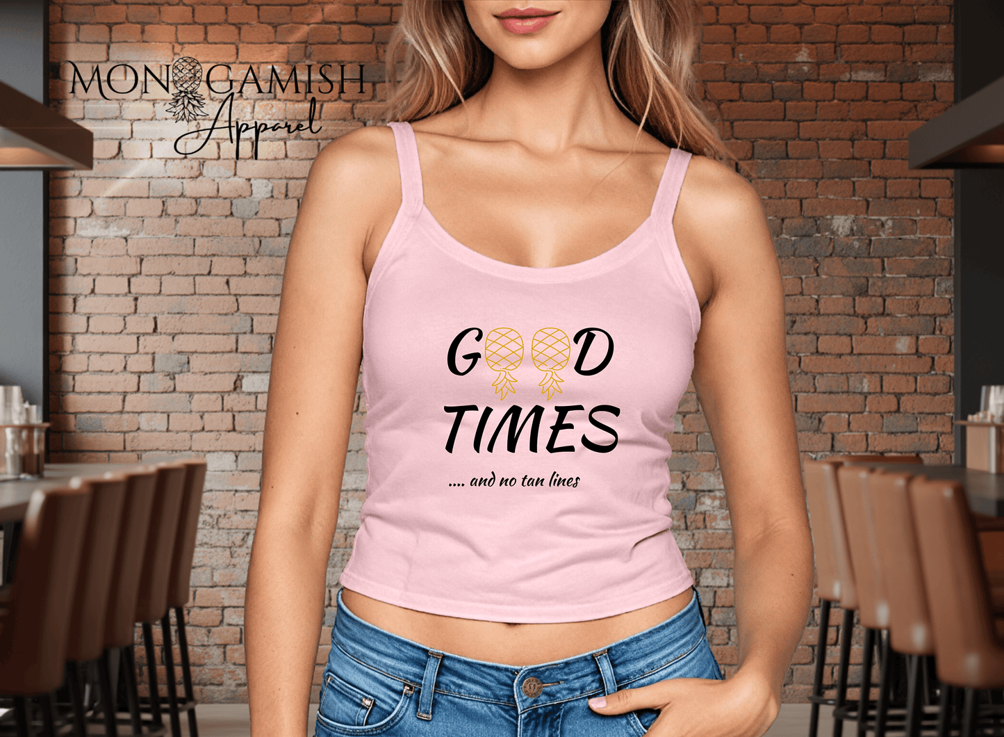 Good Times and No Tan Lines Ladies Crop Tank