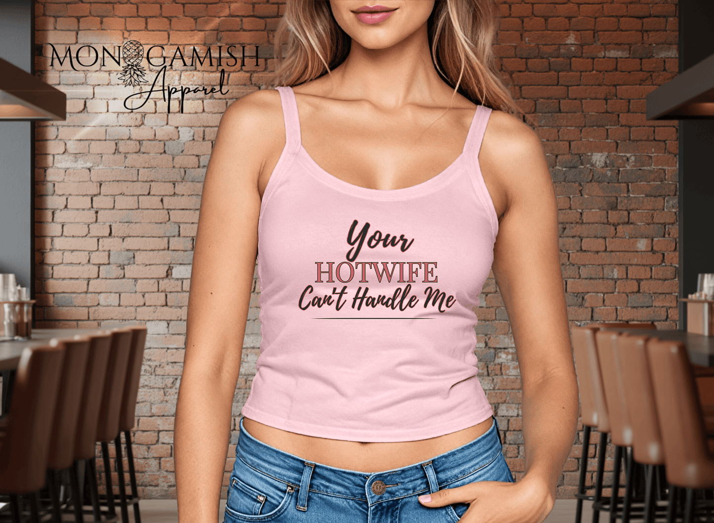 Can Your Hotwife Handle Me Ladies Crop Tank
