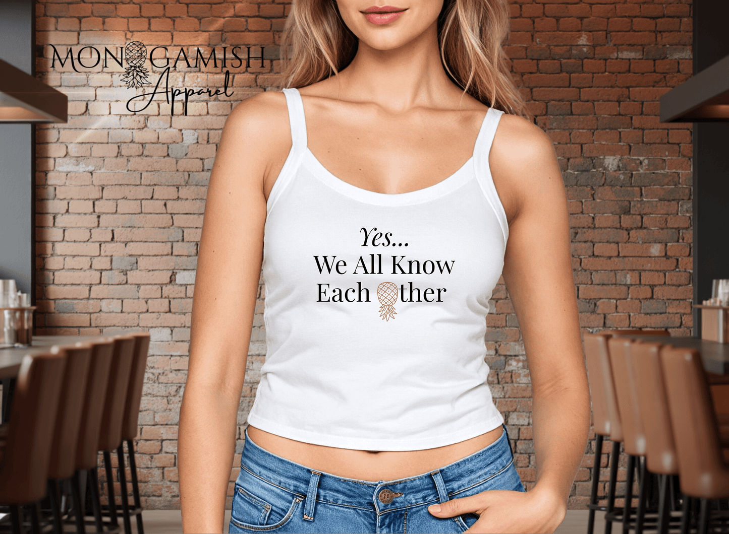 Yes We Know Each Other Ladies Crop Tank