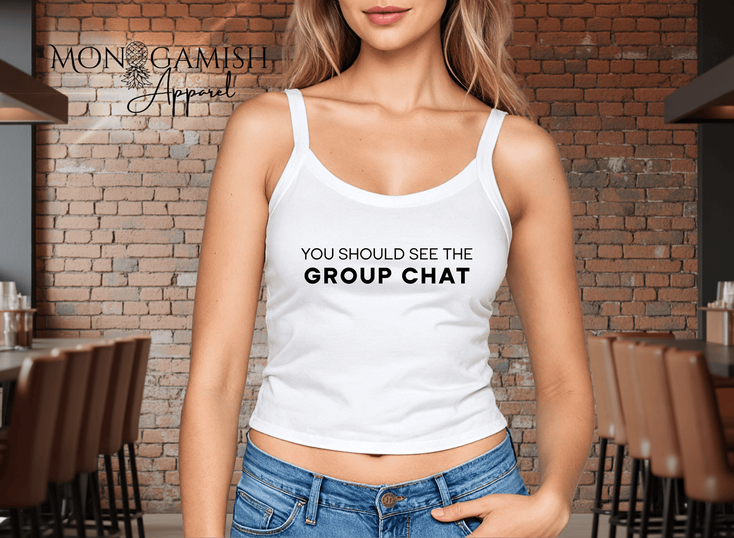 You Should See The Group Chat Ladies Crop Tank