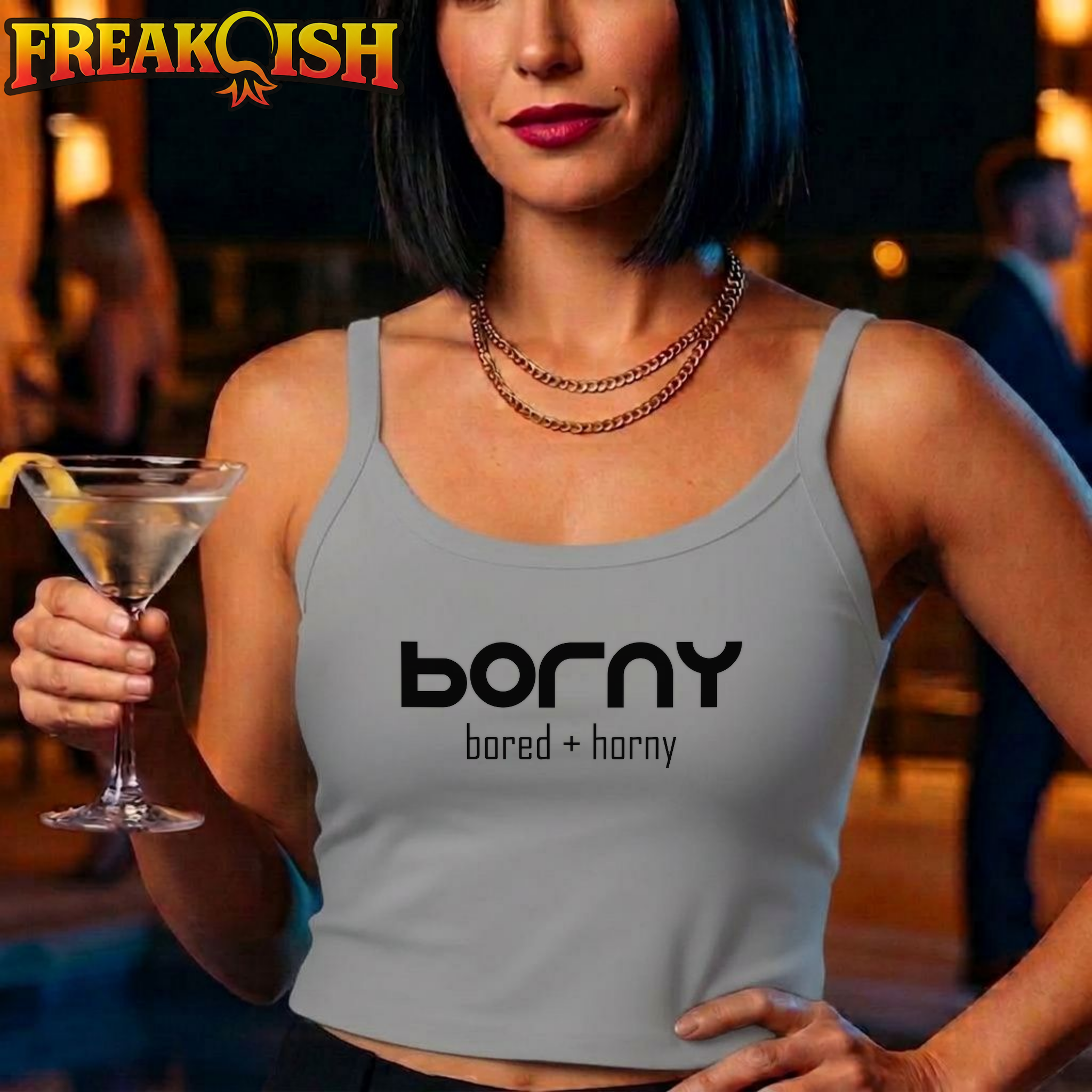 Borny Ladies Crop Tank | FREAK-ISH