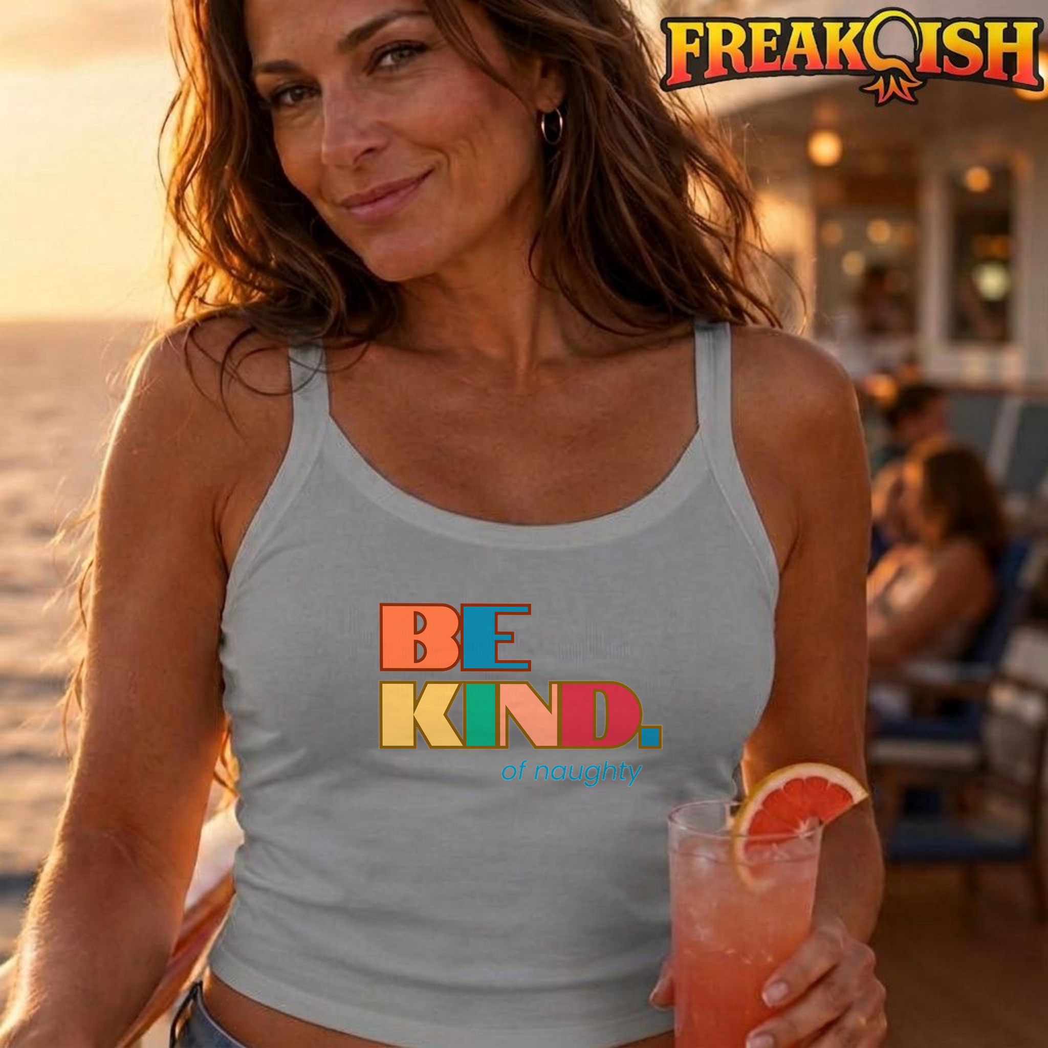 Be Kind of Naughty Ladies Crop Tank | FREAK-ISH