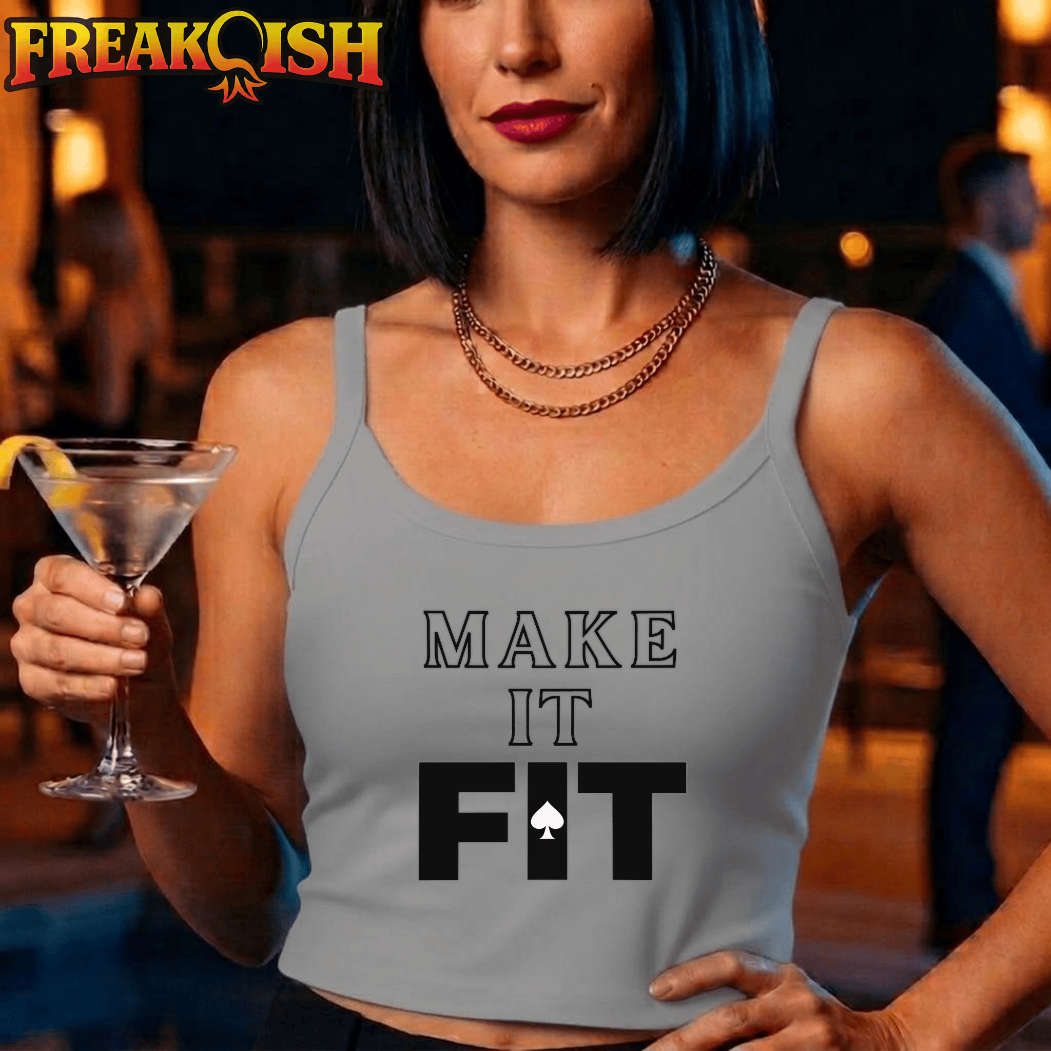 Make It Fit Ladies Crop Tank | FREAK-ISH