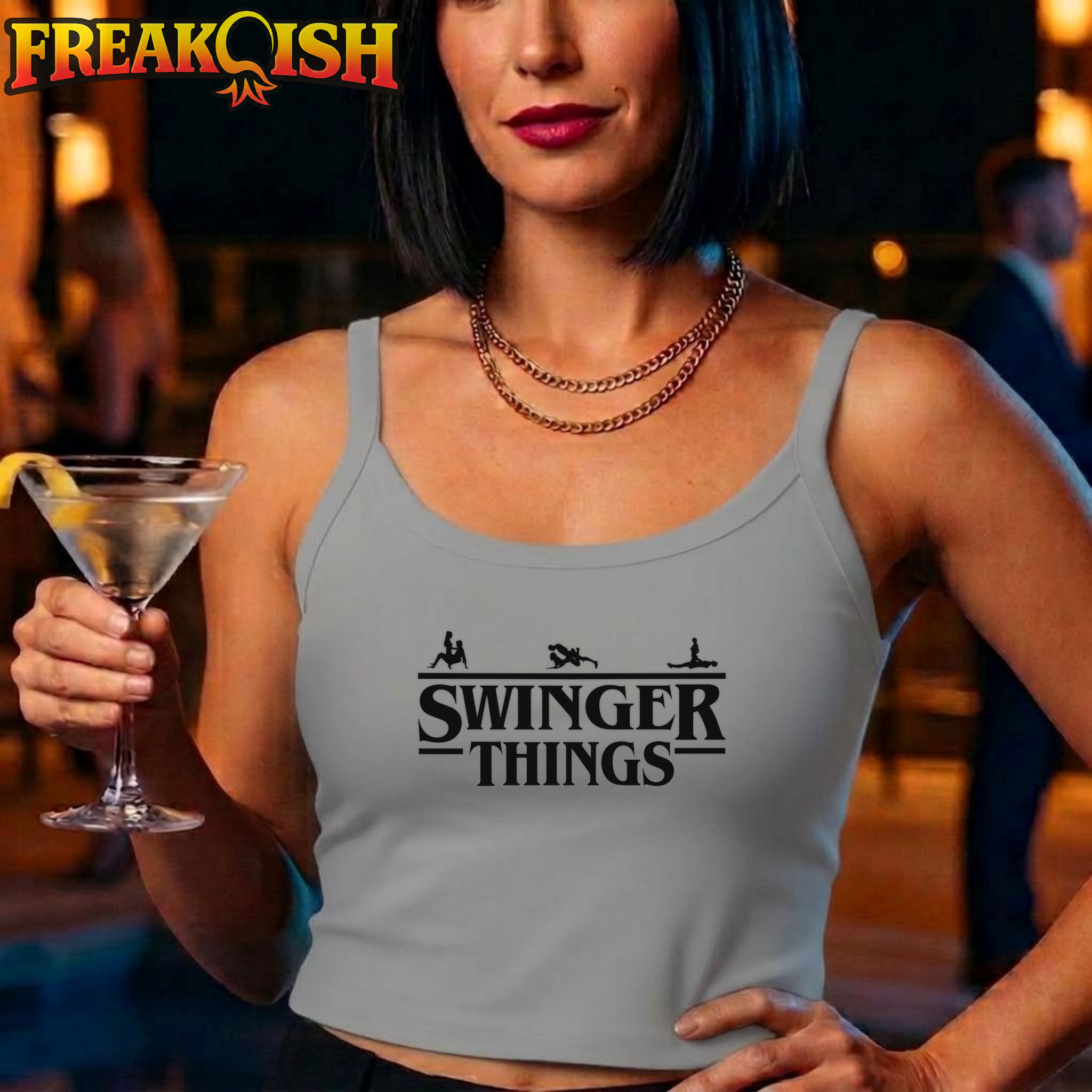 Swinger Things Ladies Crop Tank | FREAK-ISH