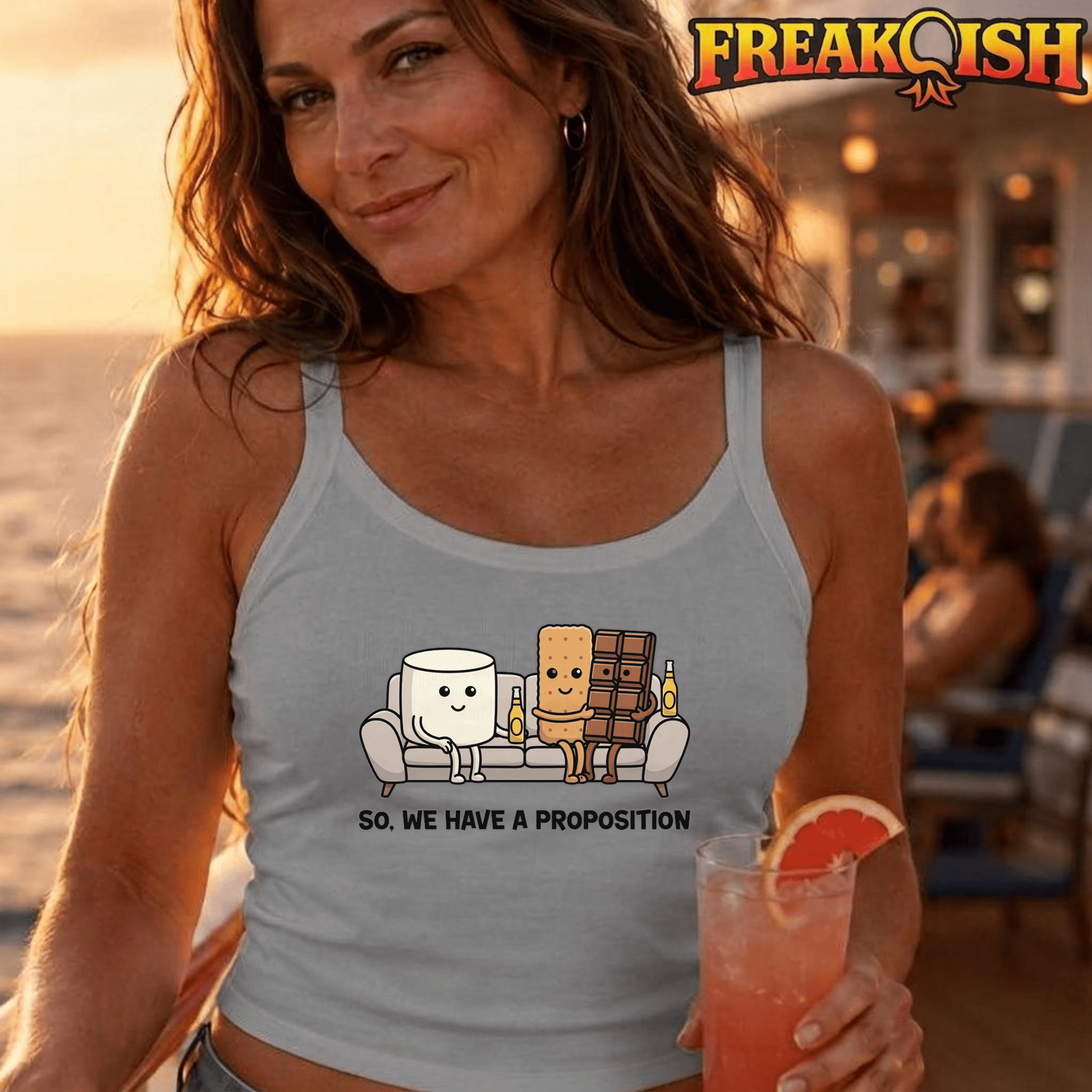 So We Have A Proposition Ladies Crop Tank | FREAK-ISH