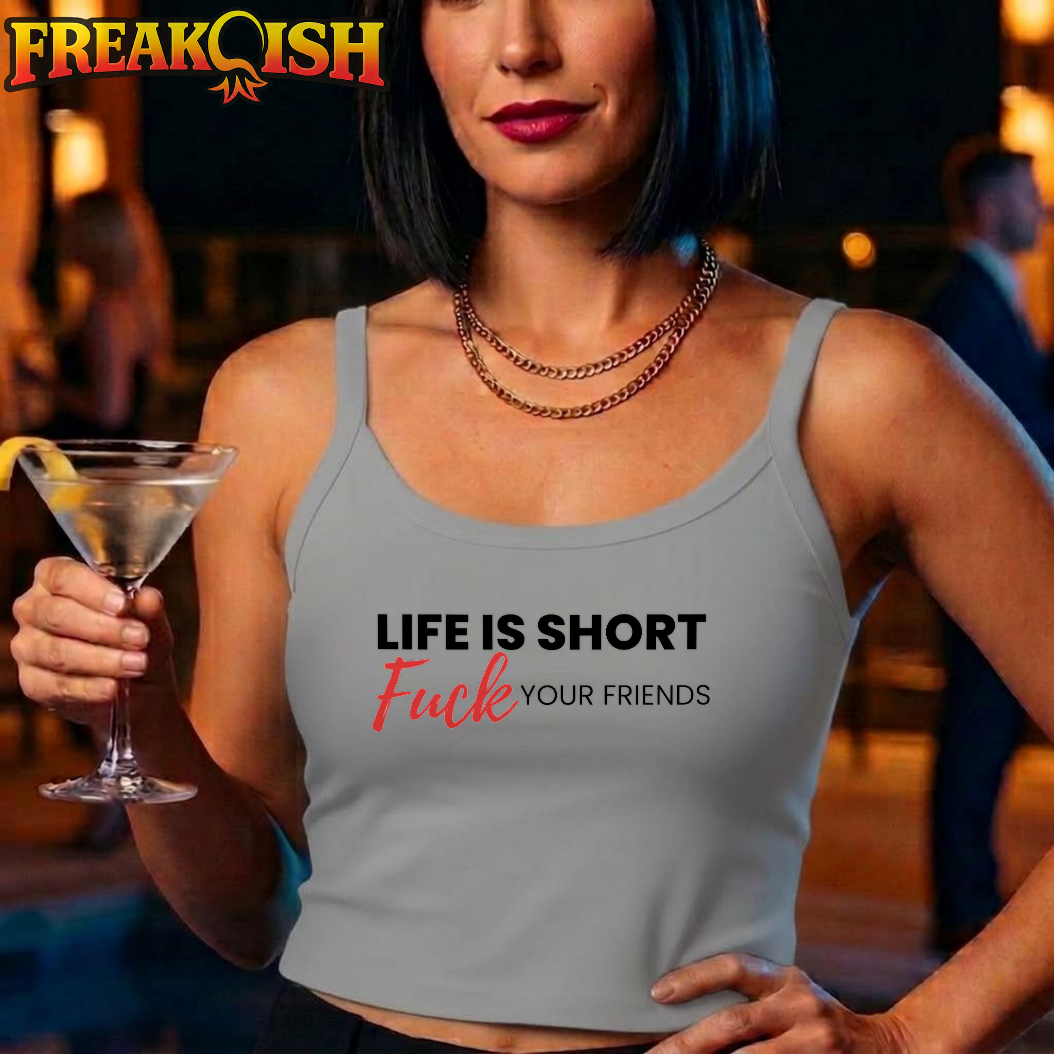 Life's Short, F*ck Your Friends Crop Tank | FREAK-ISH