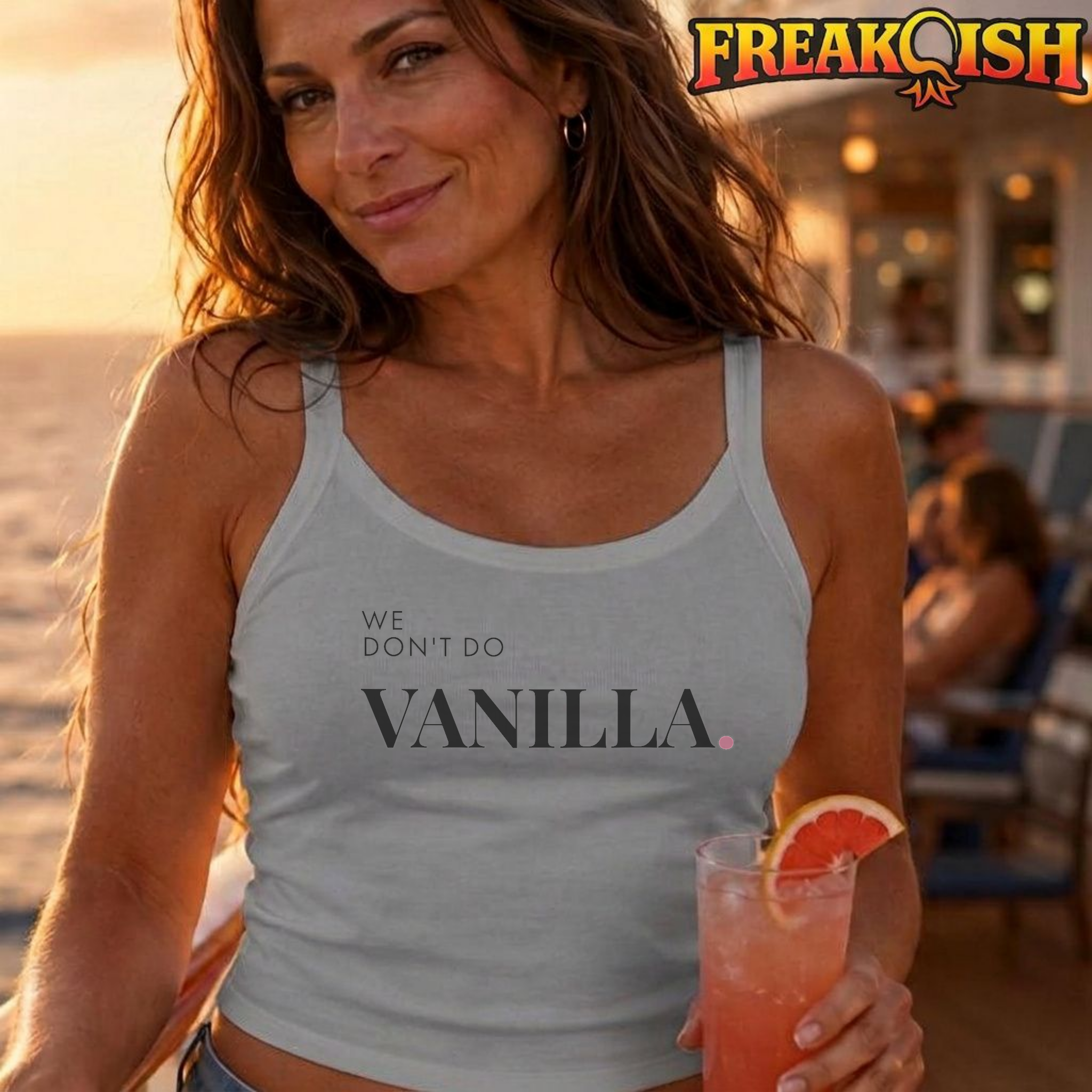 We Don't Do Vanilla Ladies Crop Tank | FREAK-ISH