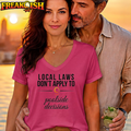 Local Laws vs Poolside Decisions Relaxed V-Neck | FREAK-ISH