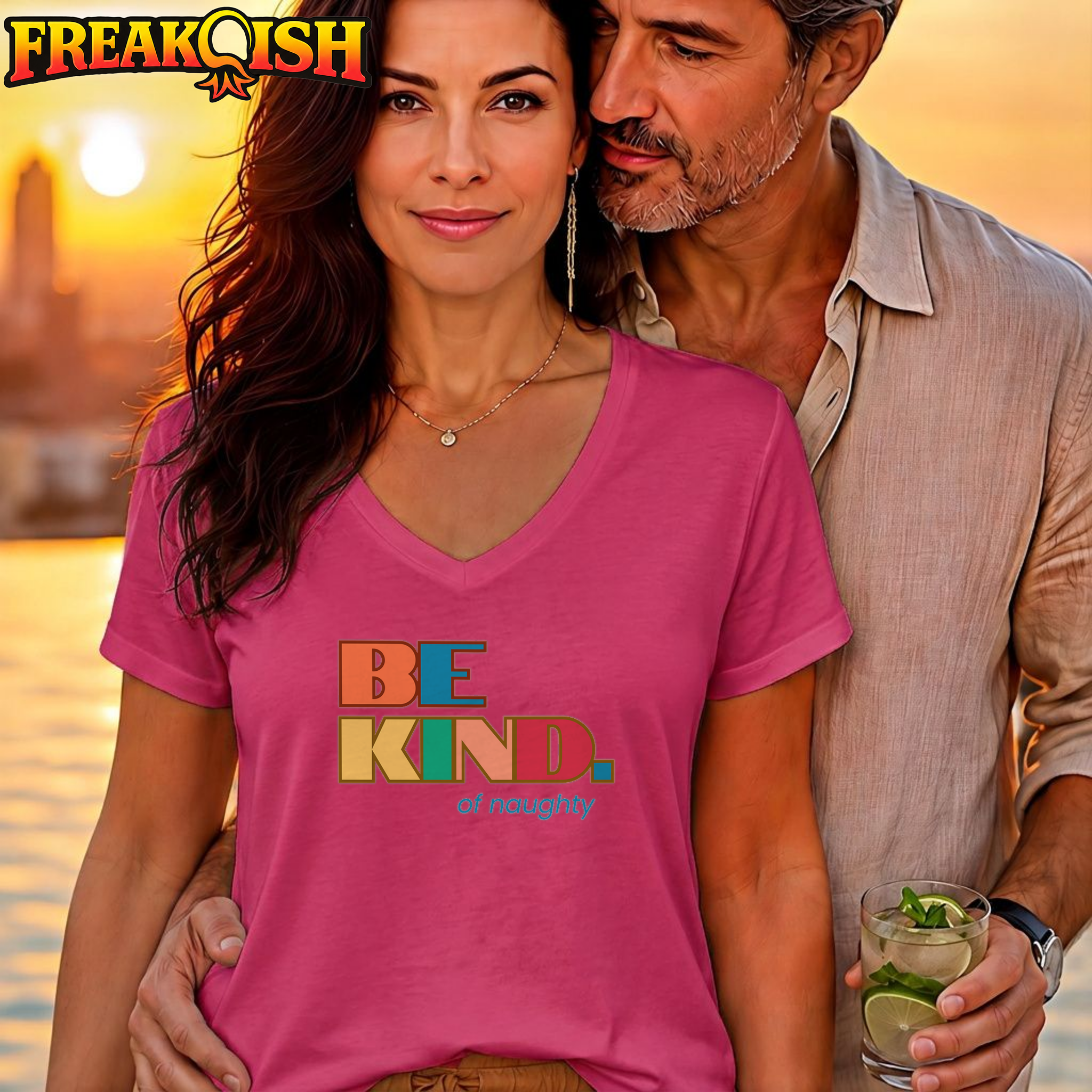 Be Kind of Naughty Relaxed V-Neck | FREAK-ISH