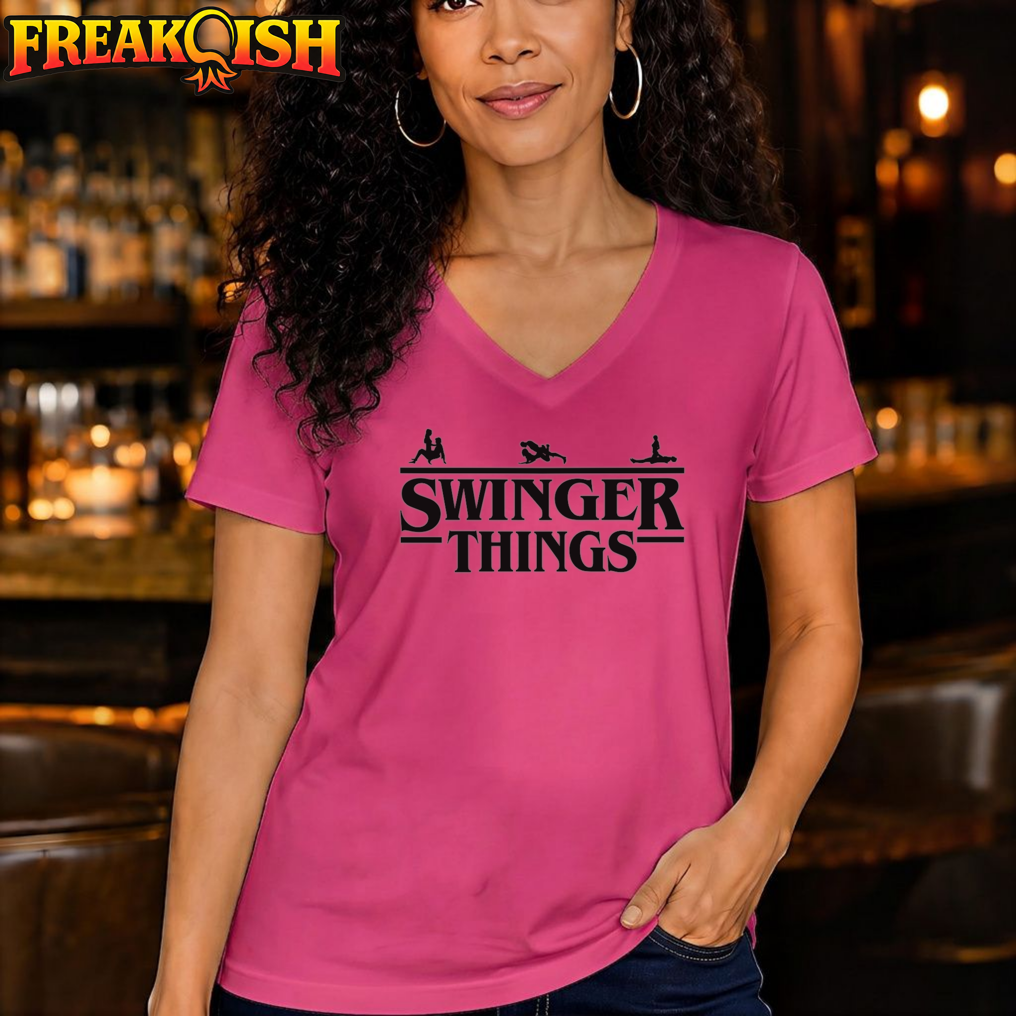 Swinger Things Relaxed V-Neck | FREAK-ISH