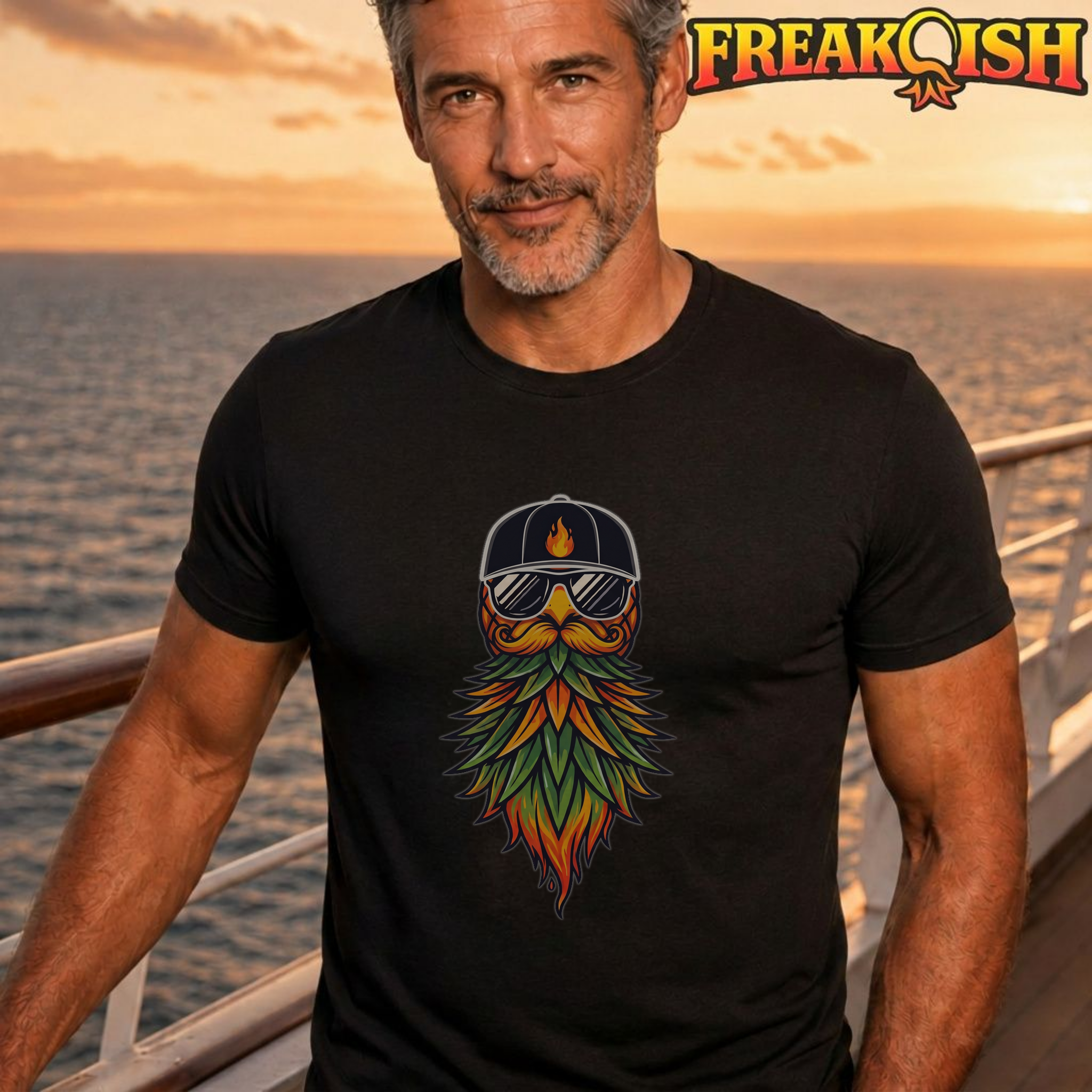 Bearded Pineapple Unisex Tee | FREAK-ISH