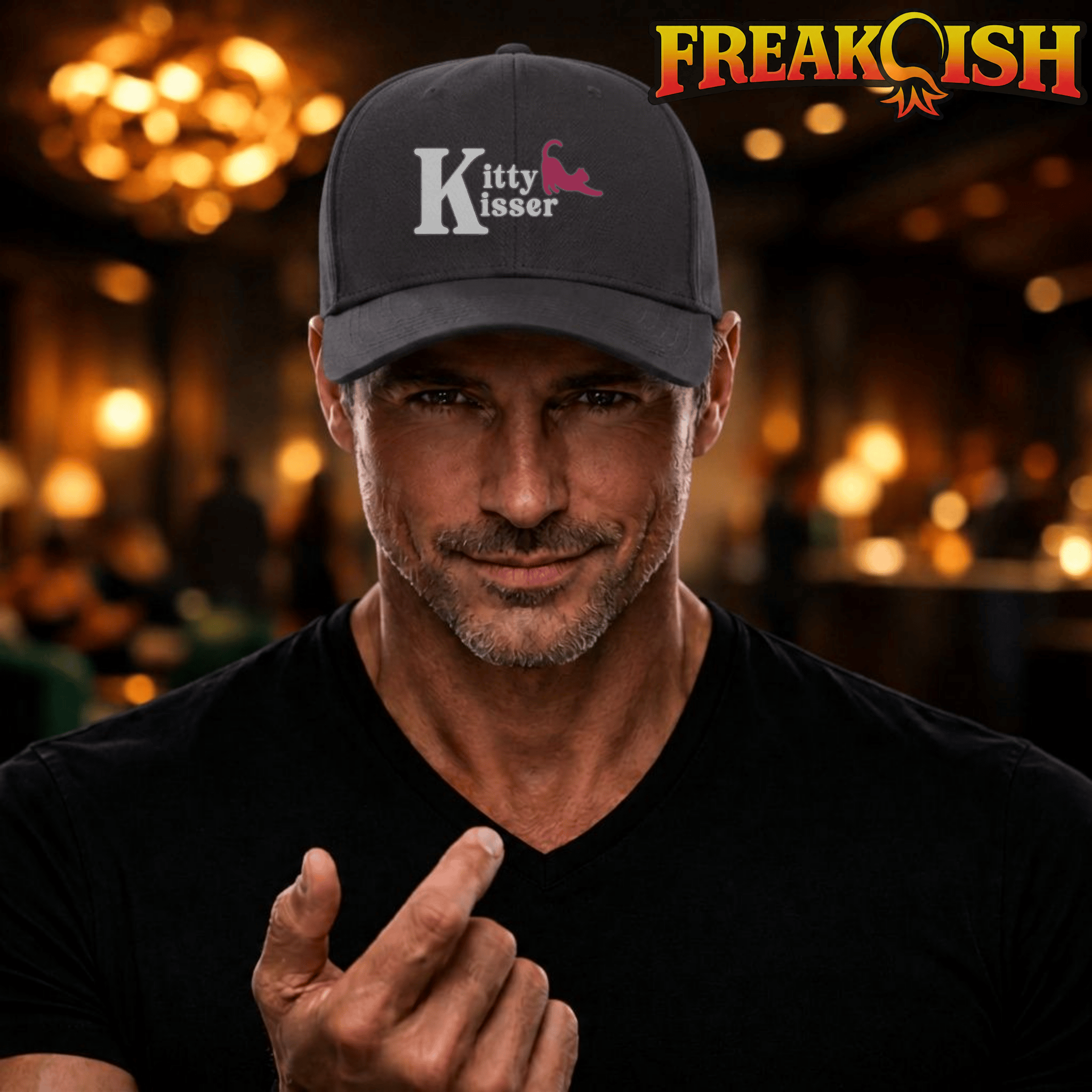 Kitty Kisser Embroidered Hat | FREAK-ISH