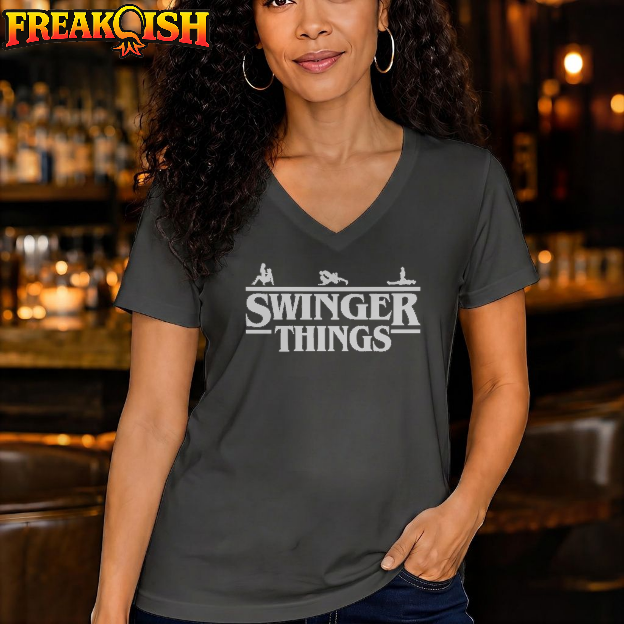 Swinger Things Relaxed V-Neck | FREAK-ISH