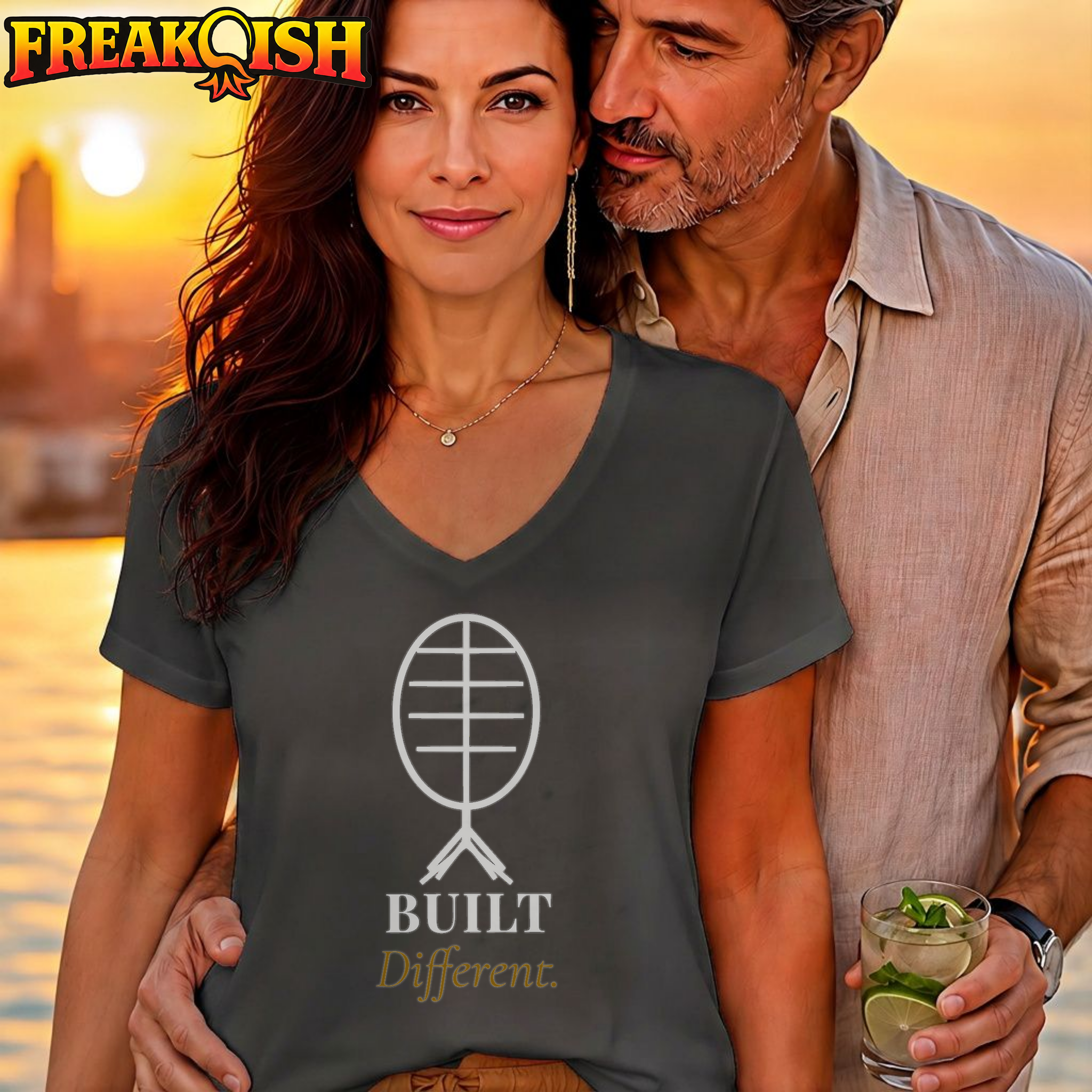 Built Different Relaxed V-Neck | FREAK-ISH
