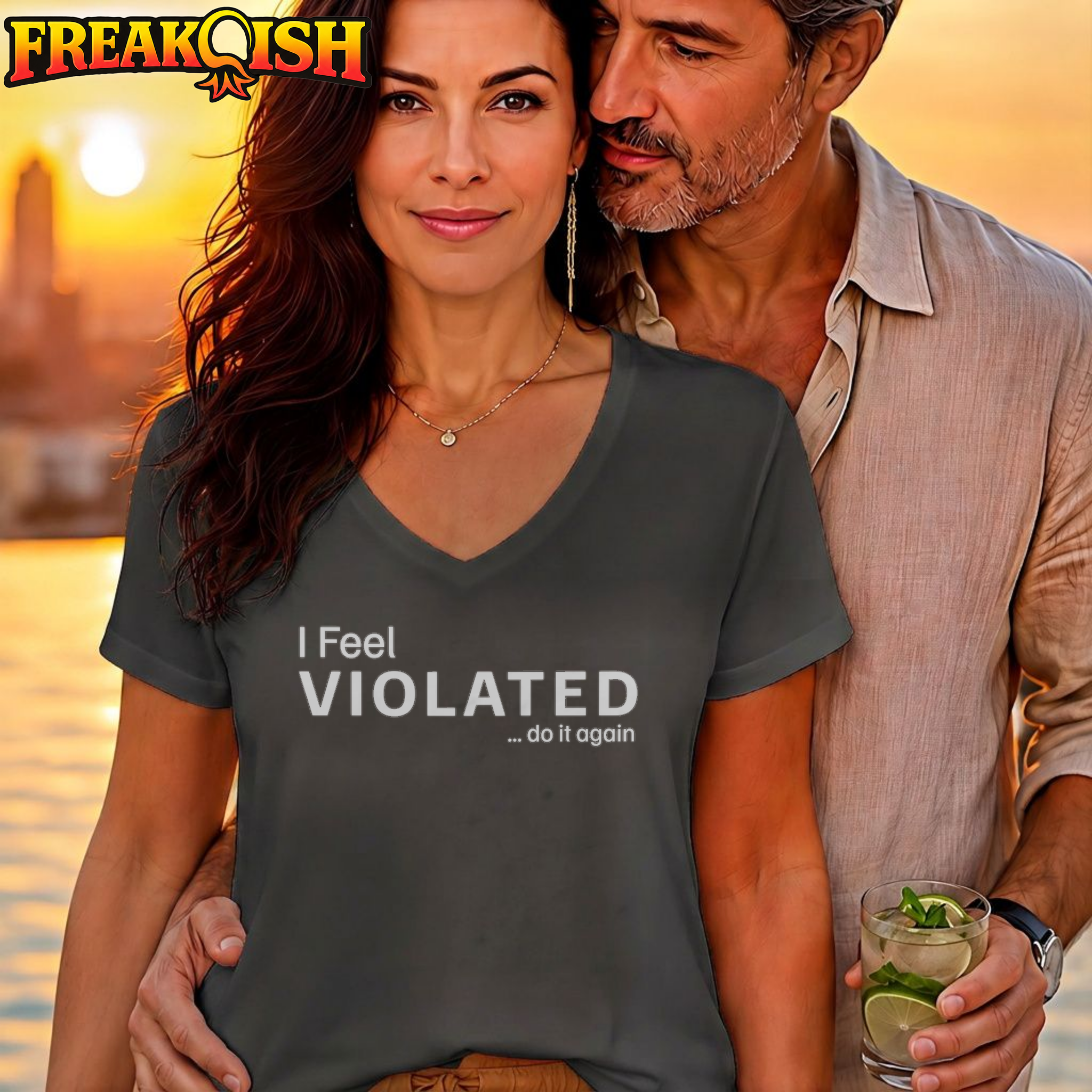 I Feel Violated Relaxed V-Neck | FREAK-ISH
