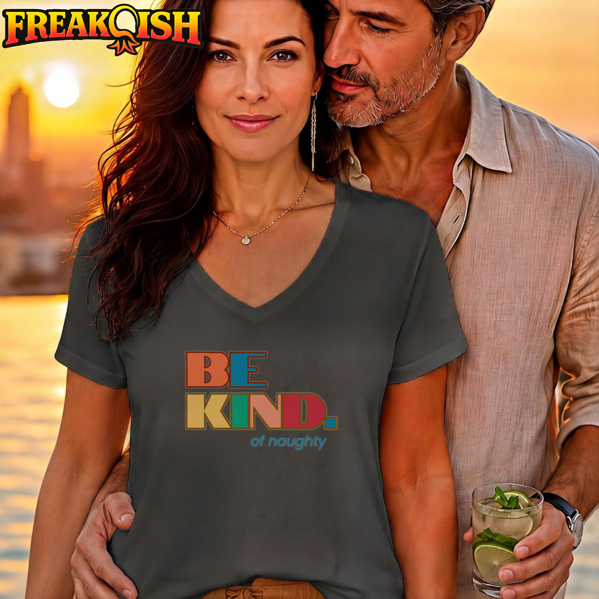 Be Kind of Naughty Relaxed V-Neck | FREAK-ISH