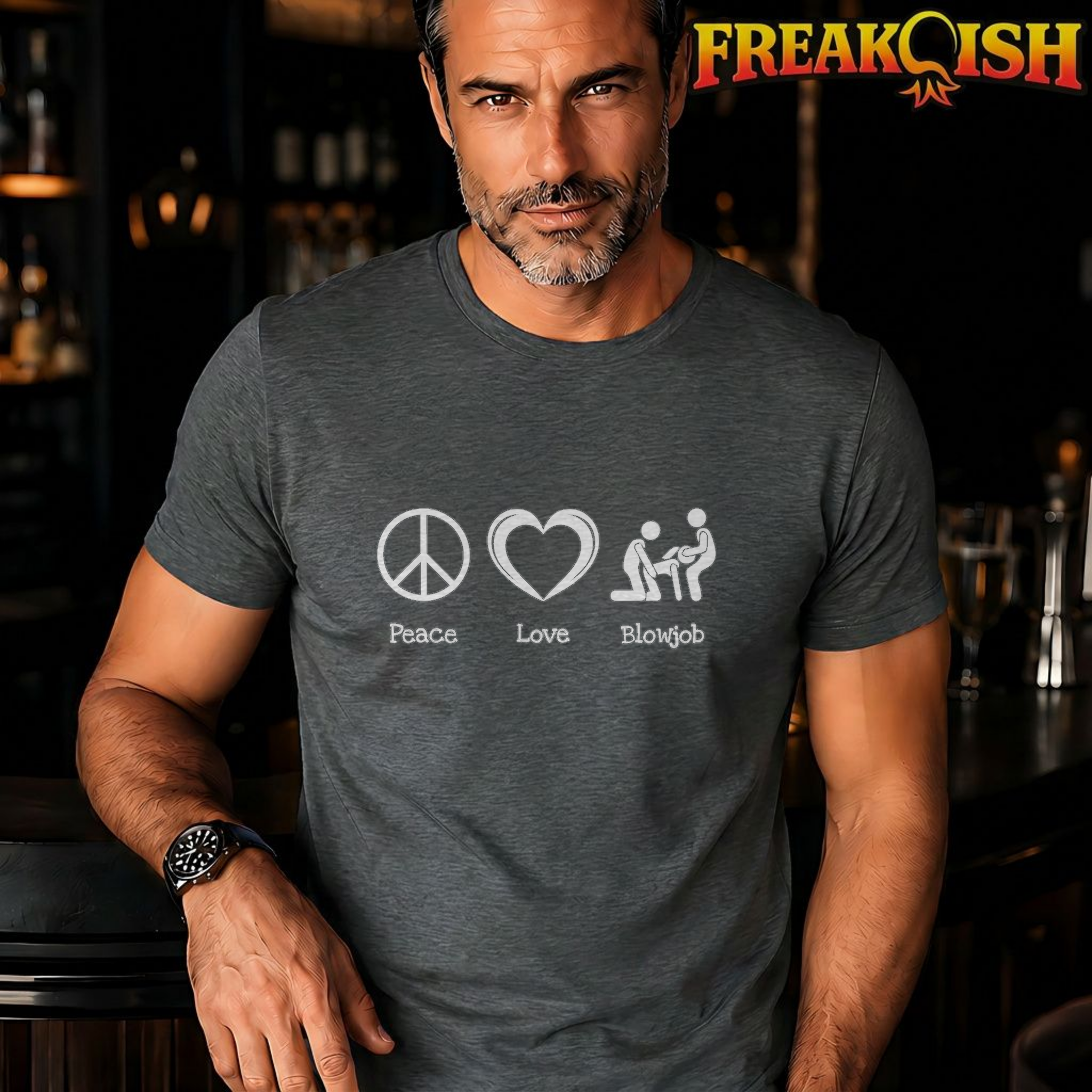 Peace Love Blowjob Unisex Tee | FREAK-ISH
