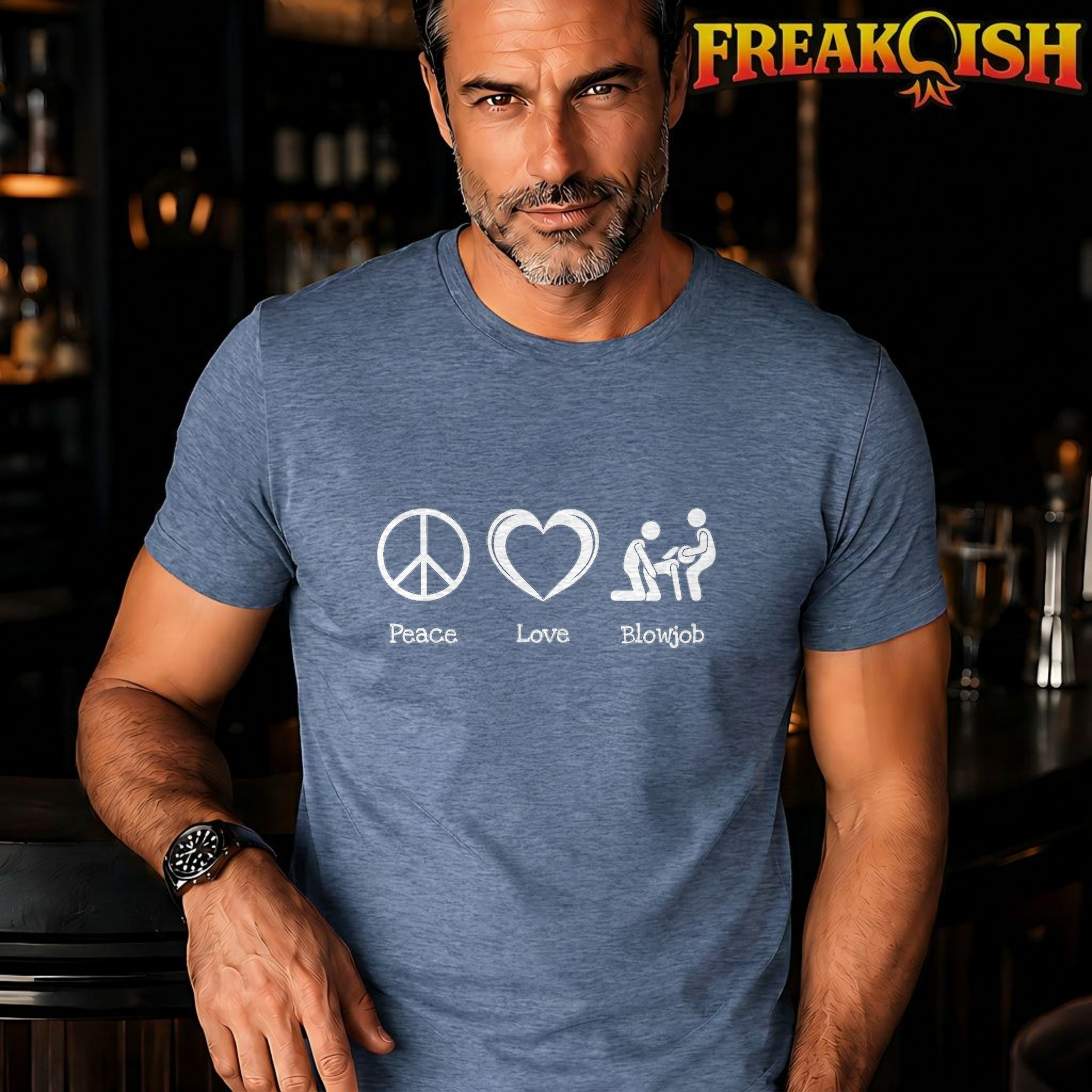 Peace Love Blowjob Unisex Tee | FREAK-ISH