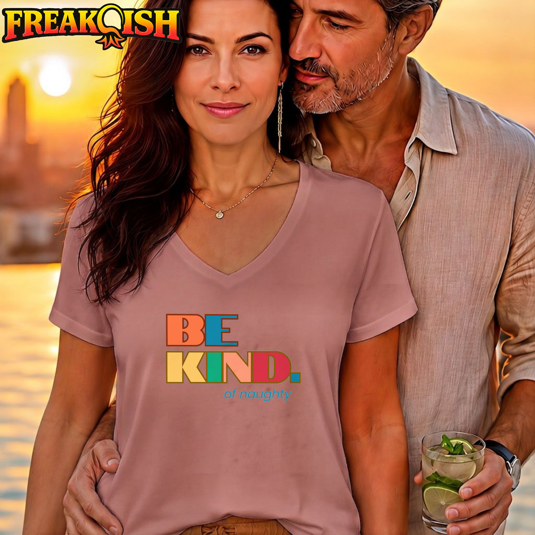Be Kind of Naughty Relaxed V-Neck | FREAK-ISH