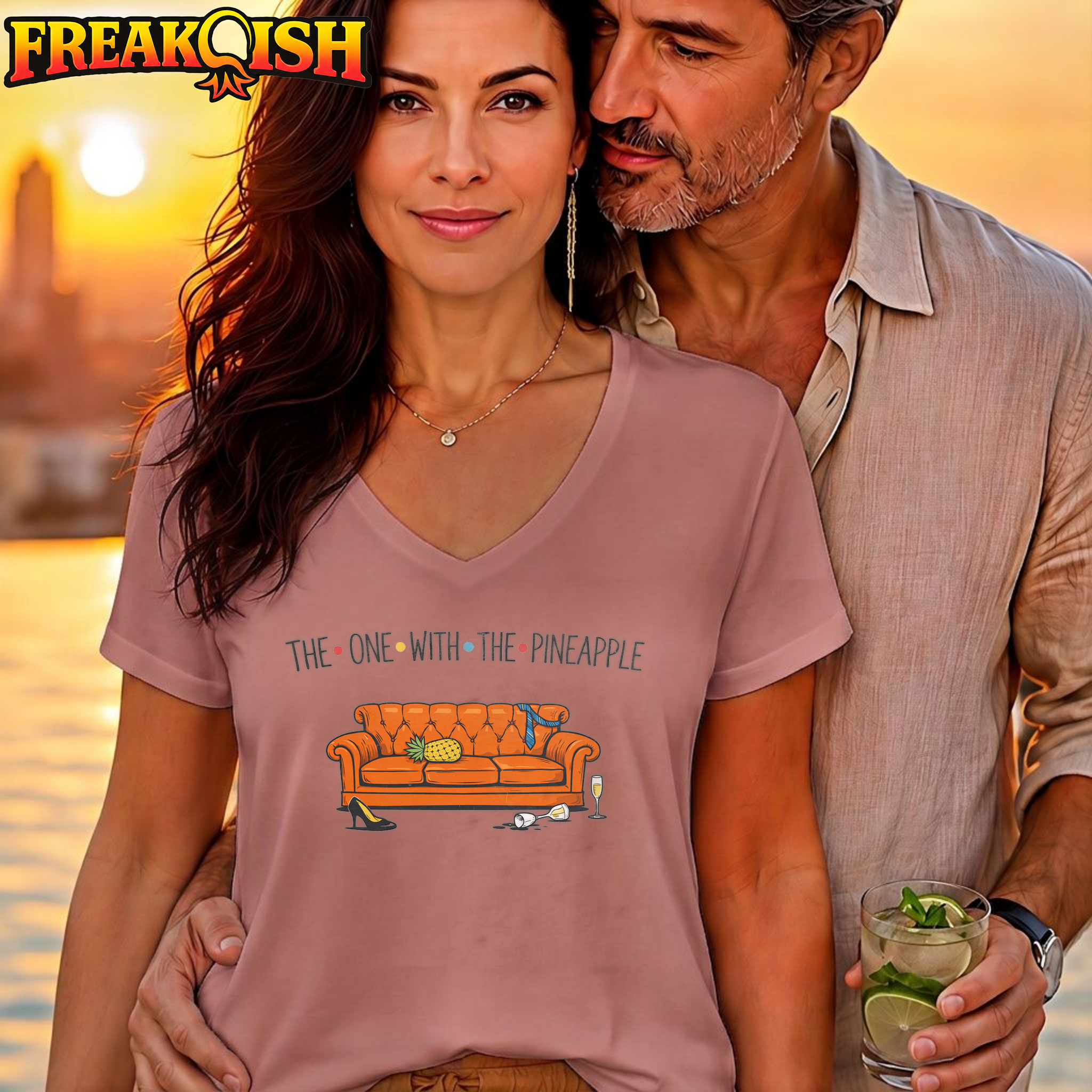 The One With The Pineapple Relaxed V-Neck | FREAK-ISH