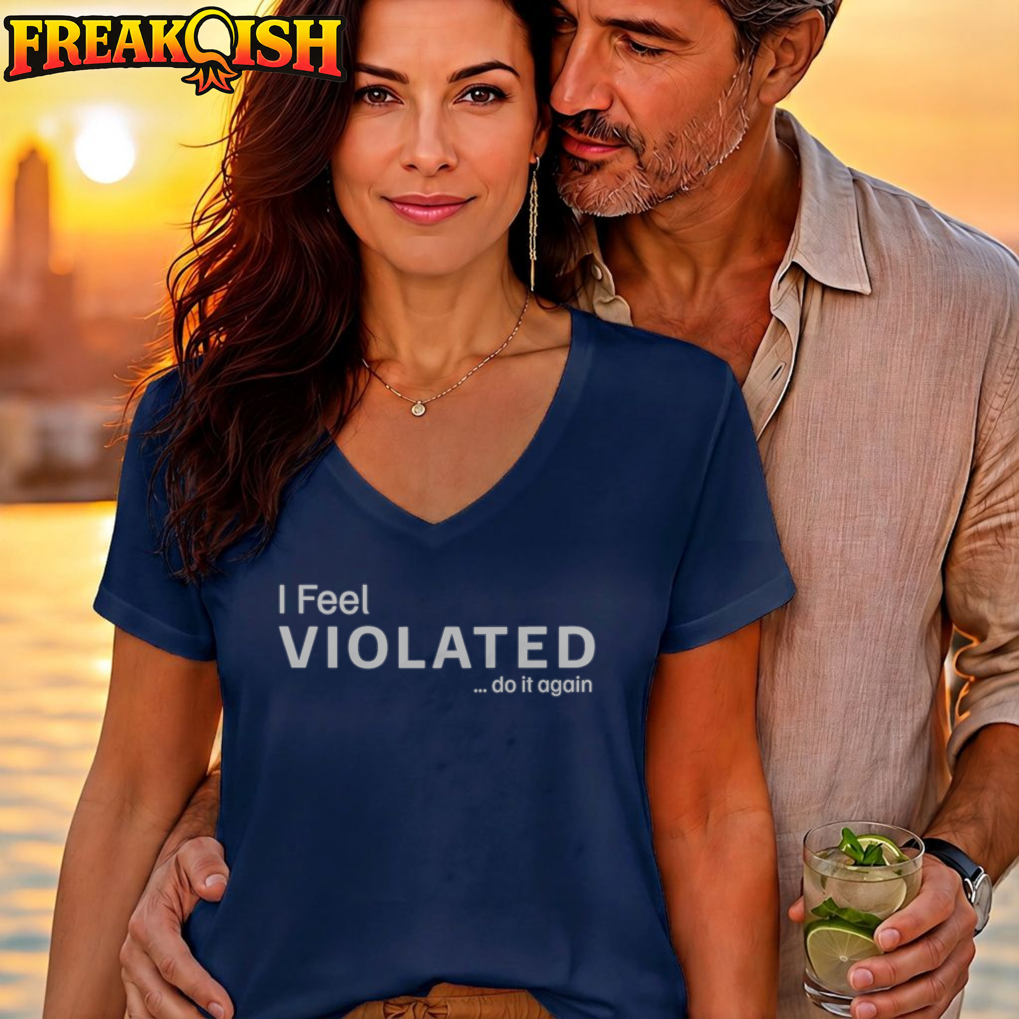 I Feel Violated Relaxed V-Neck | FREAK-ISH