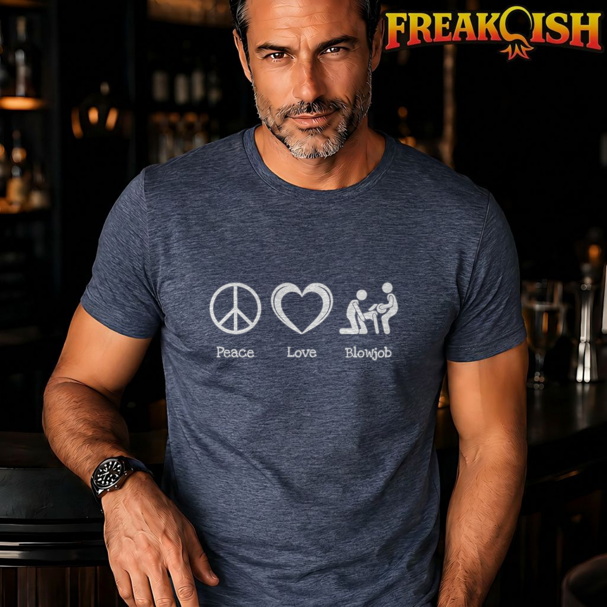 Peace Love Blowjob Unisex Tee | FREAK-ISH