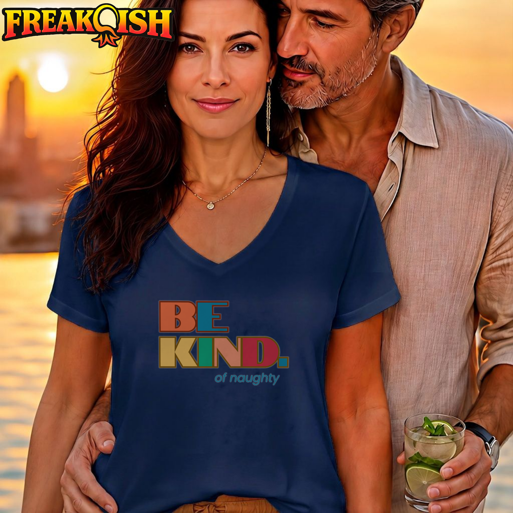 Be Kind of Naughty Relaxed V-Neck | FREAK-ISH
