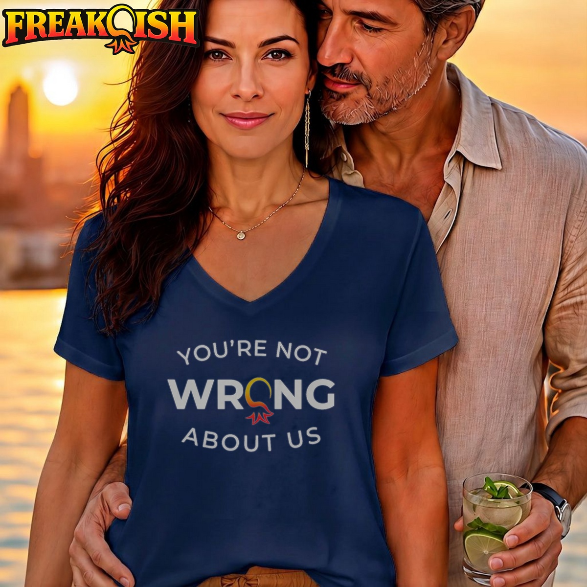 You're Not Wrong About Us Relaxed V-Neck | FREAK-ISH