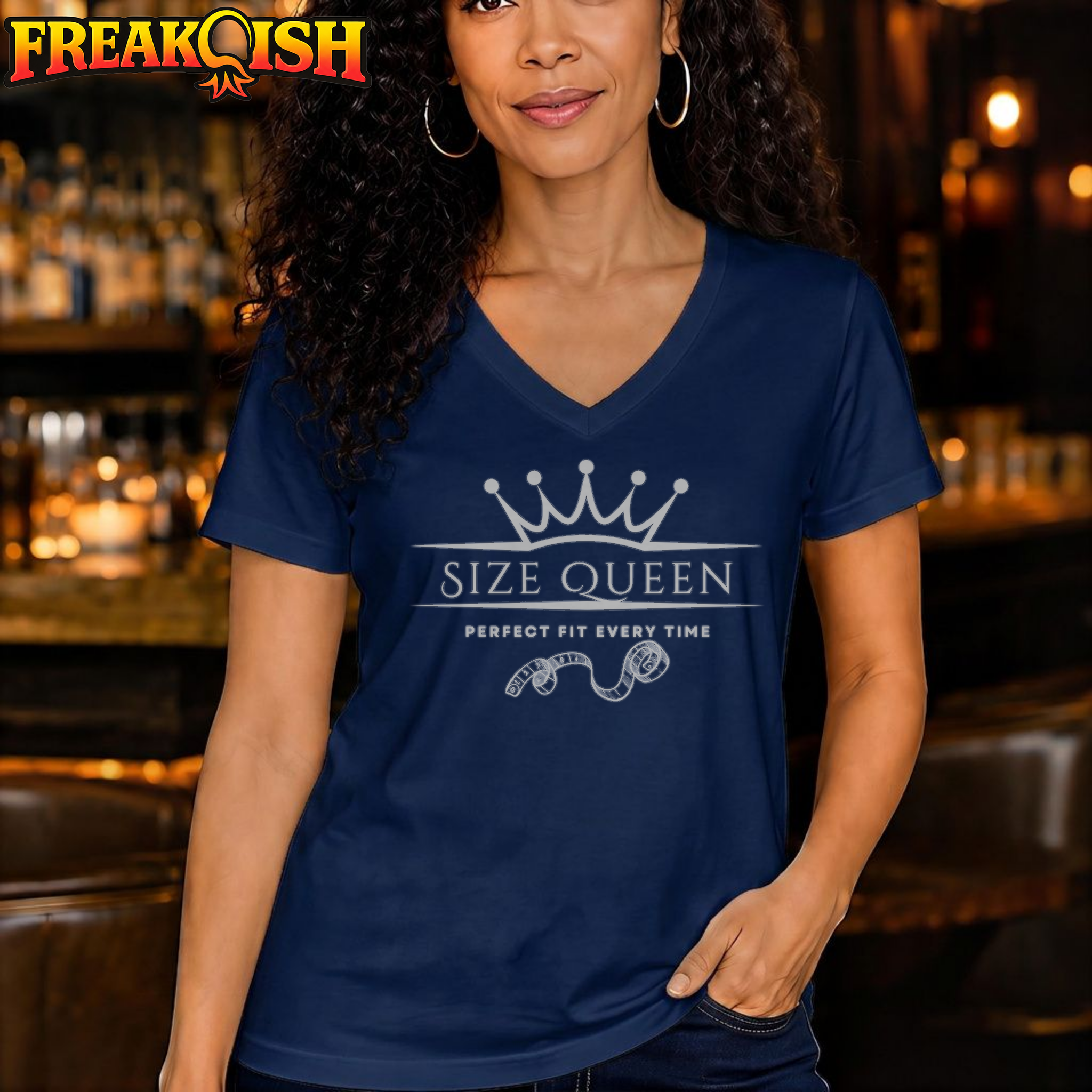 Size Queen Relaxed V-Neck | FREAK-ISH