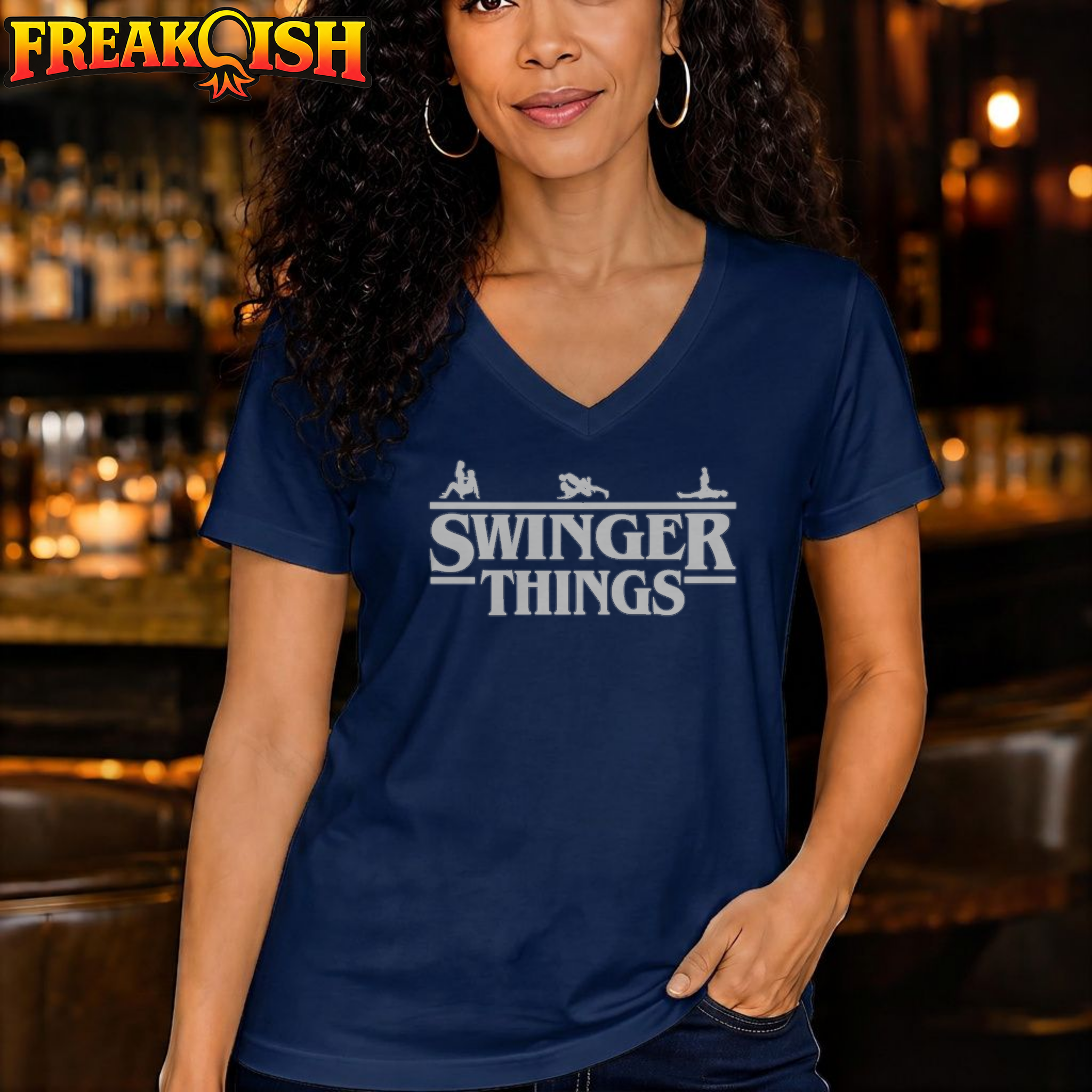 Swinger Things Relaxed V-Neck | FREAK-ISH
