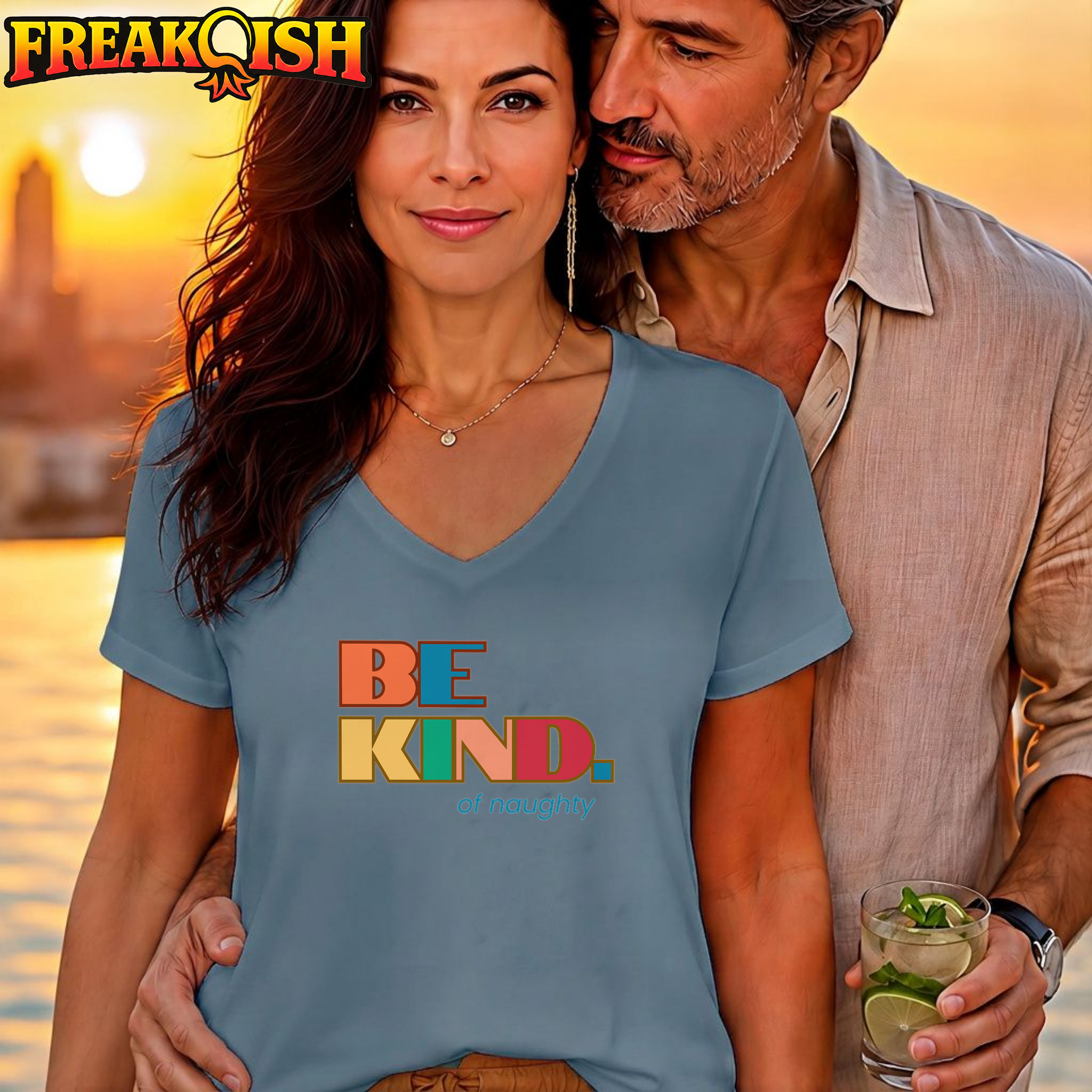 Be Kind of Naughty Relaxed V-Neck | FREAK-ISH