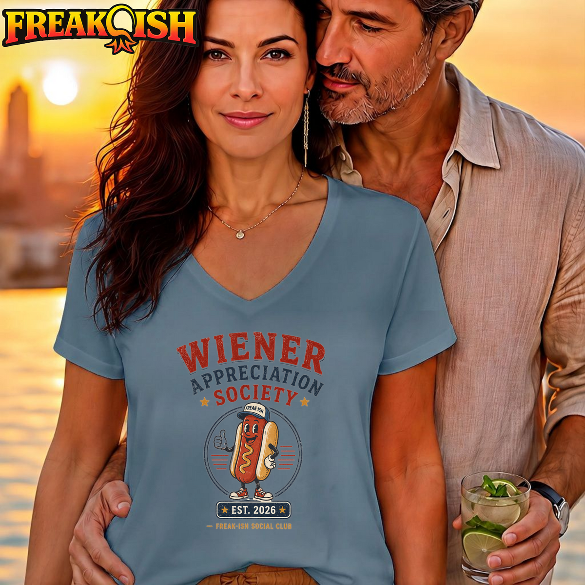 Wiener Appreciation Society V-Neck | FREAK-ISH