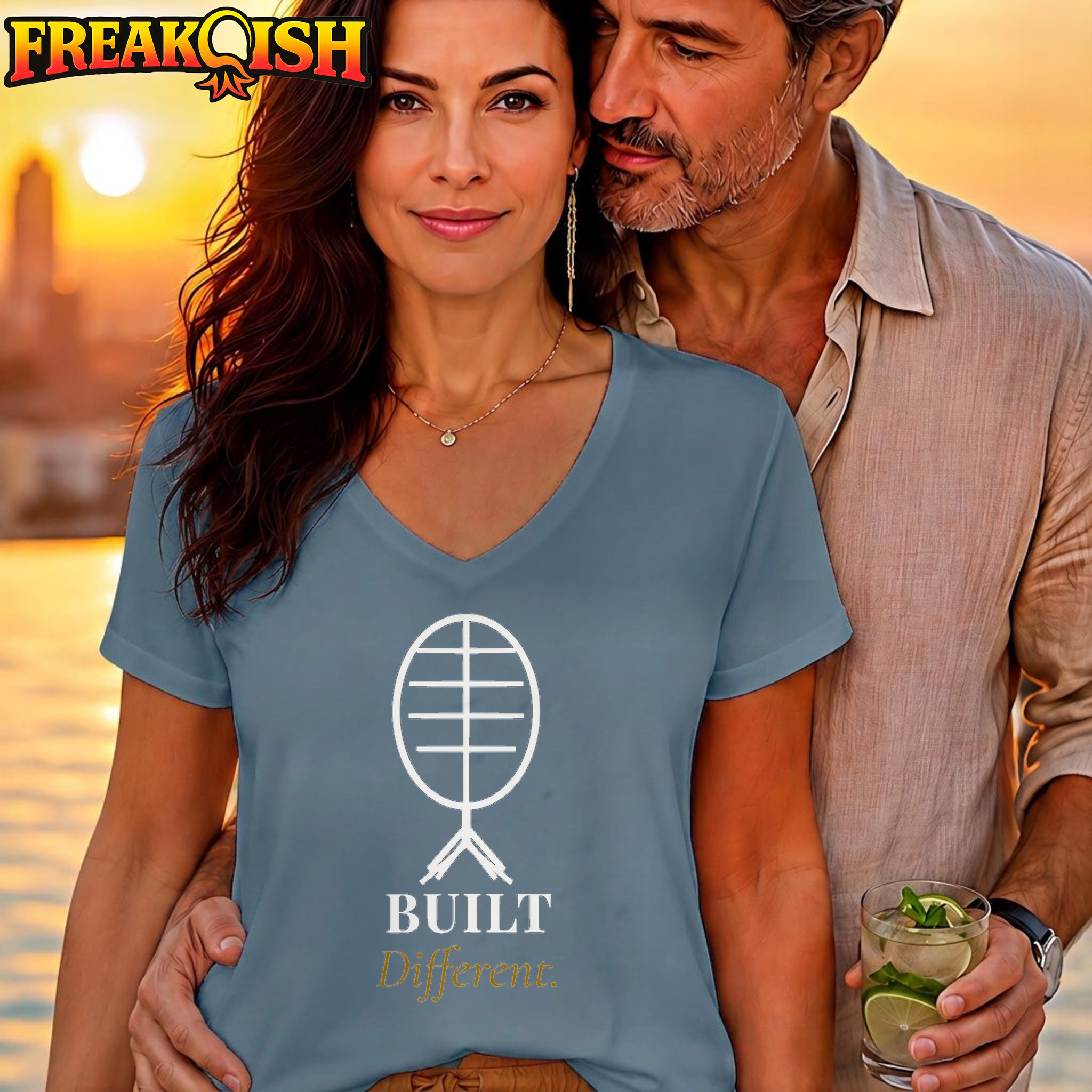 Built Different Relaxed V-Neck | FREAK-ISH
