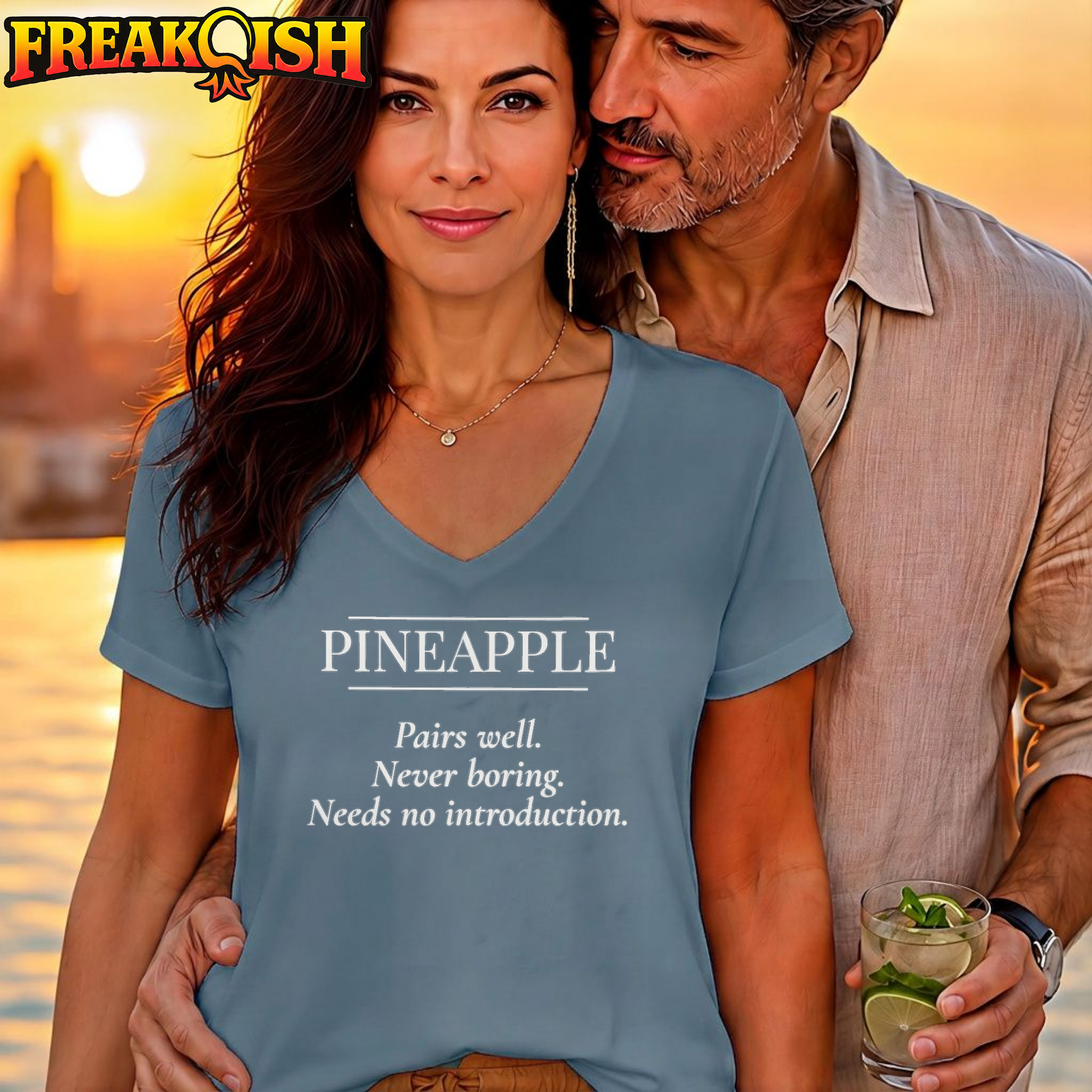 Pineapple Pairs Well Relaxed V-Neck | FREAK-ISH