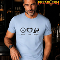 Peace Love Blowjob Unisex Tee | FREAK-ISH