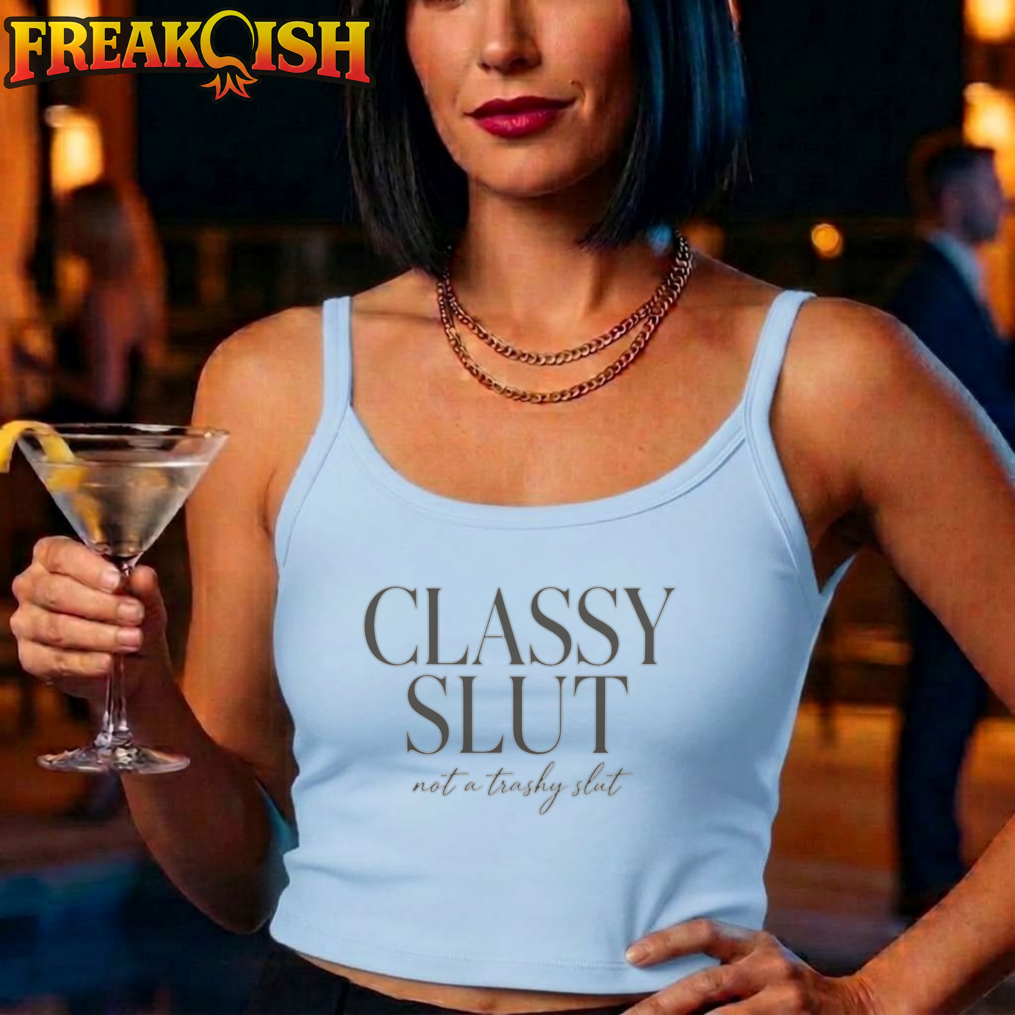Classy Slut Ladies Crop Tank | FREAK-ISH