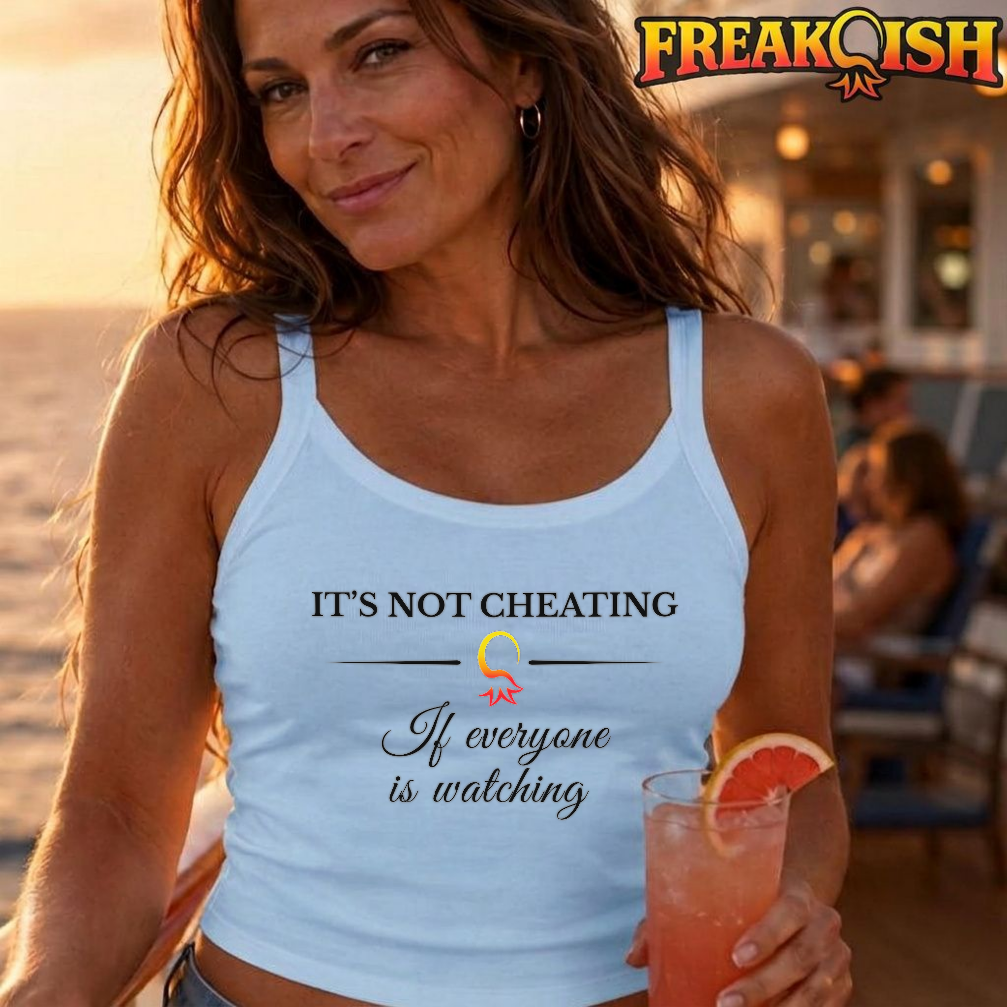 Not Cheating Ladies Crop Tank | FREAK-ISH