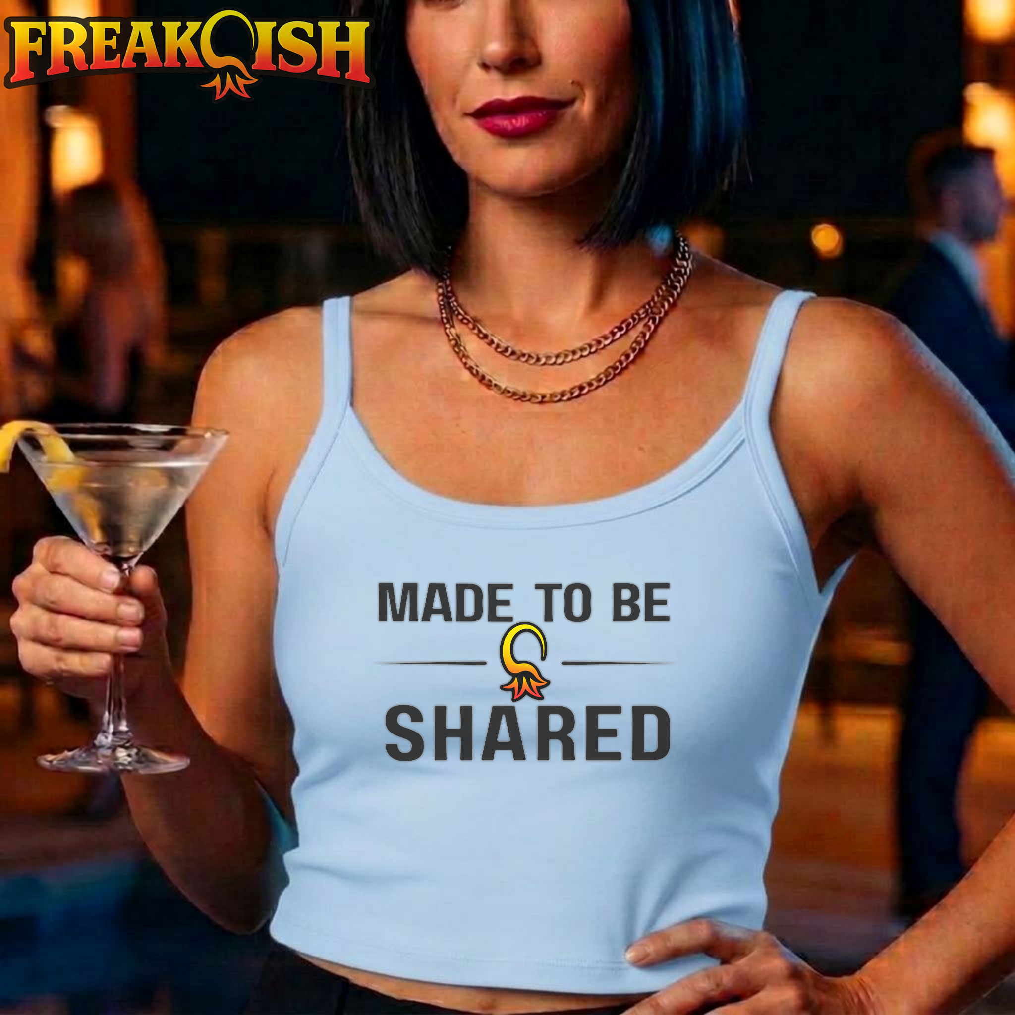 Made To Be Shared Ladies Crop Tank | FREAK-ISH