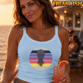 Retro Upside Down Pineapple Ladies Crop Tank | FREAK-ISH
