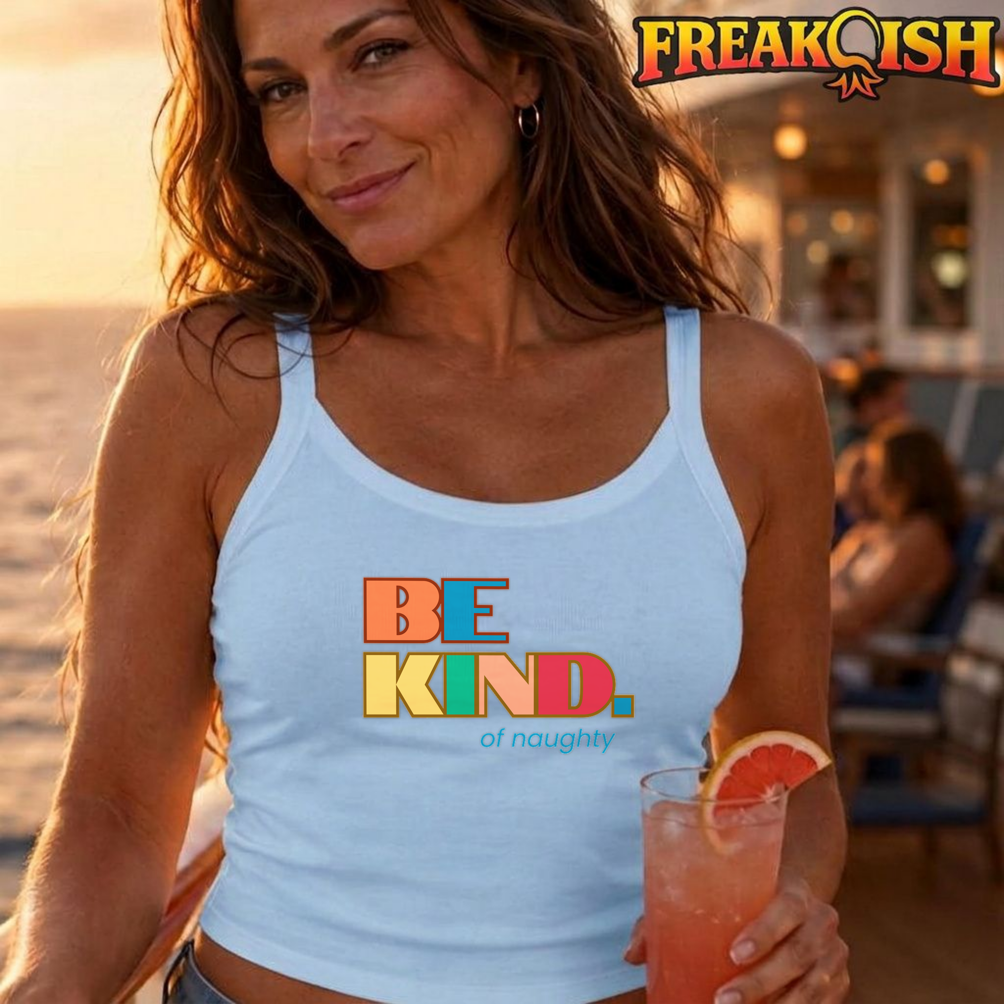Be Kind of Naughty Ladies Crop Tank | FREAK-ISH