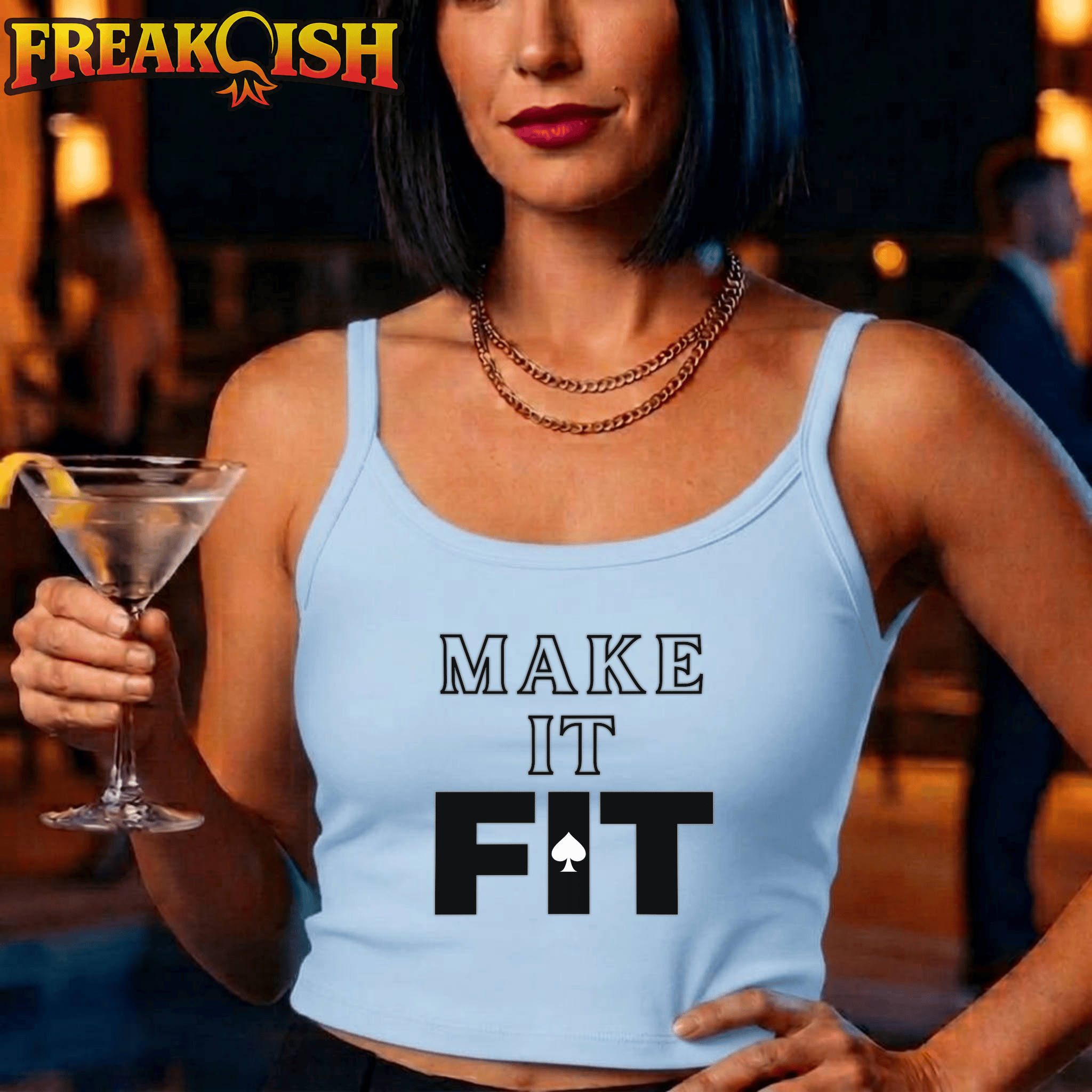 Make It Fit Ladies Crop Tank | FREAK-ISH
