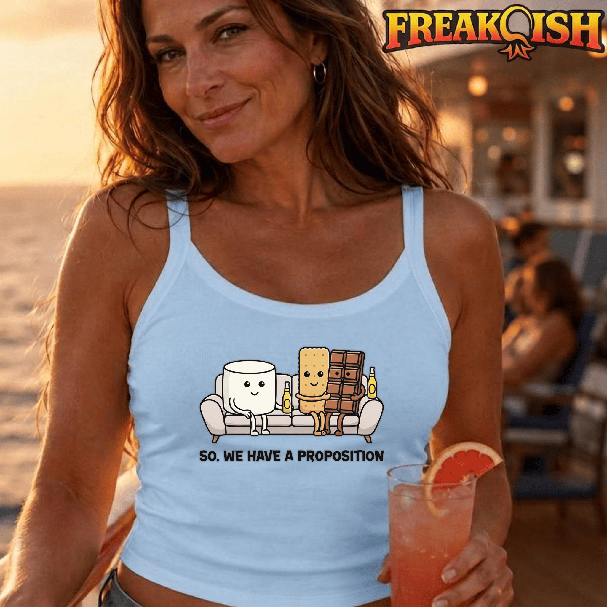 So We Have A Proposition Ladies Crop Tank | FREAK-ISH